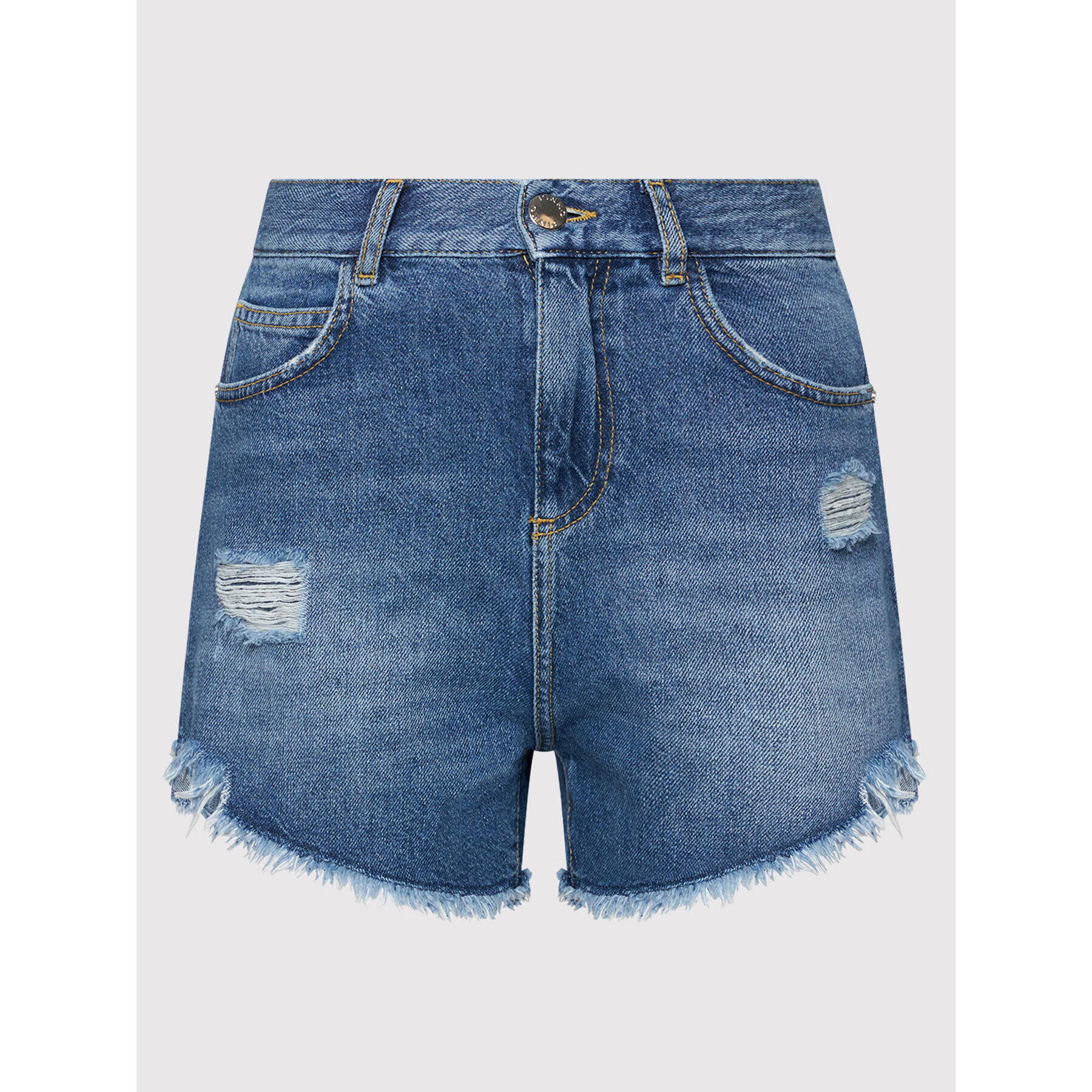 Pinko Jeans kratke hlače Los Angeles 1J10SG Y653 Modra Regular Fit - Pepit.si