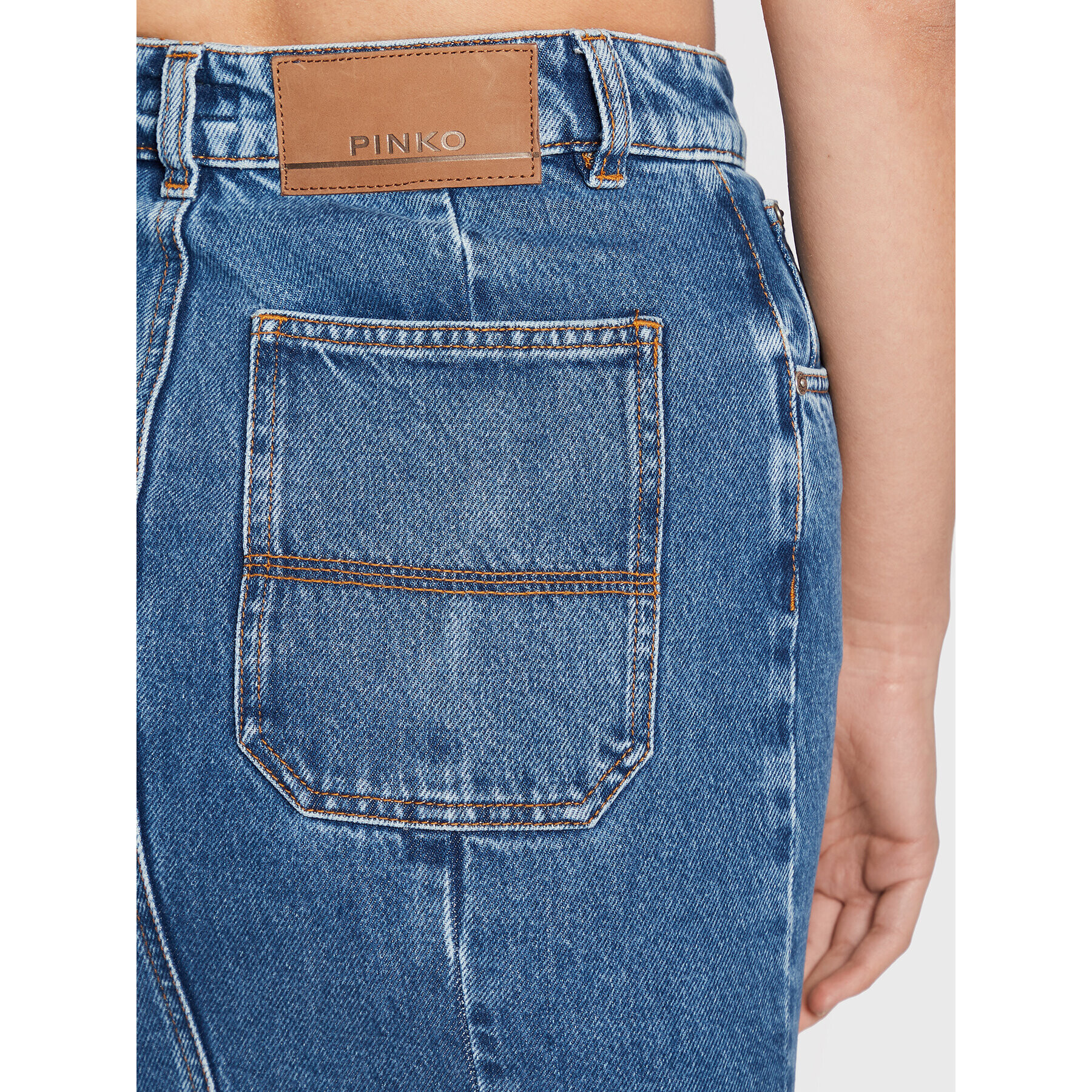 Pinko Jeans krilo Gracchio 1J1119 A0A0 Modra Regular Fit - Pepit.si