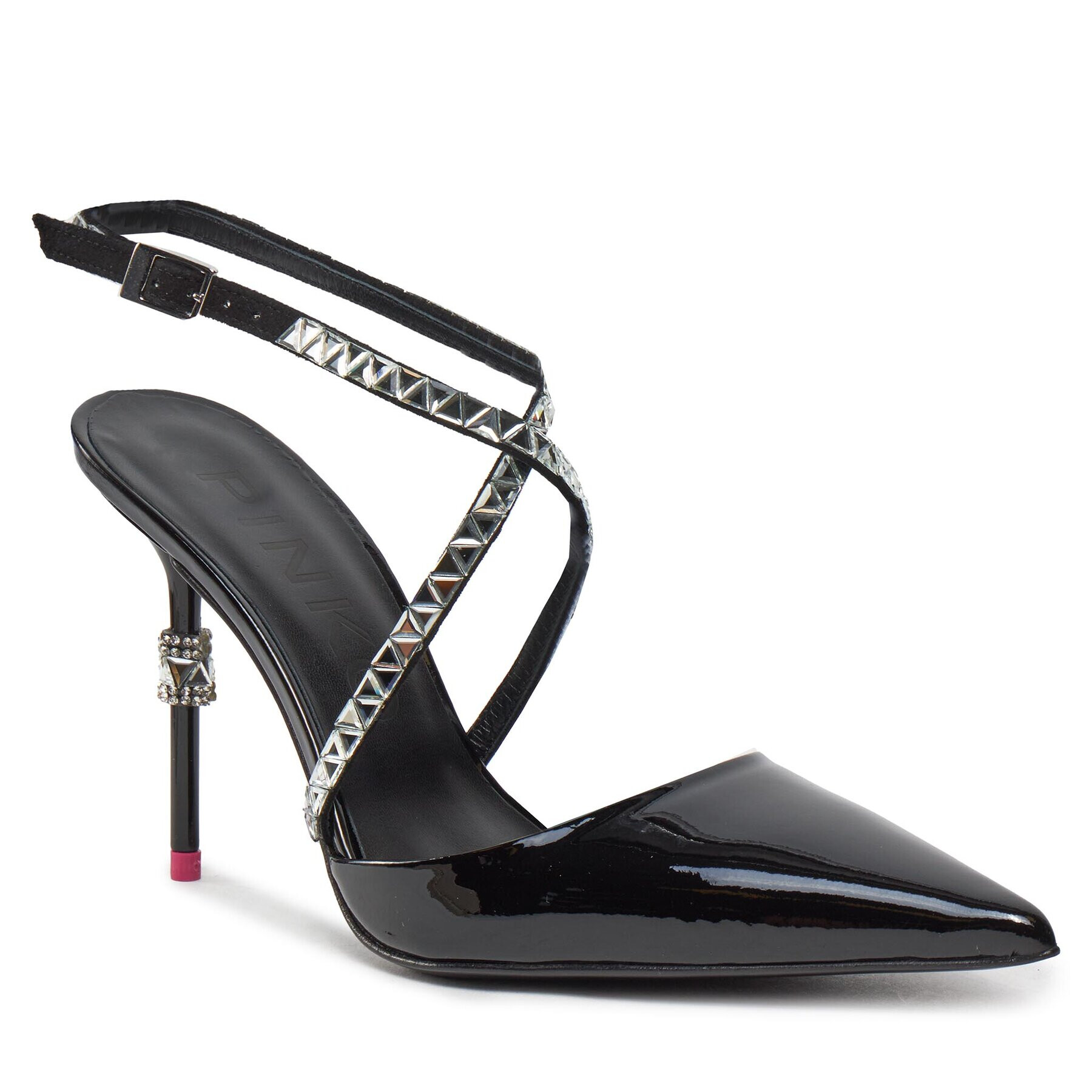 Pinko Sandali Carter Slingback AI 23-24 BLKS1 102217 A1BN Črna - Pepit.si