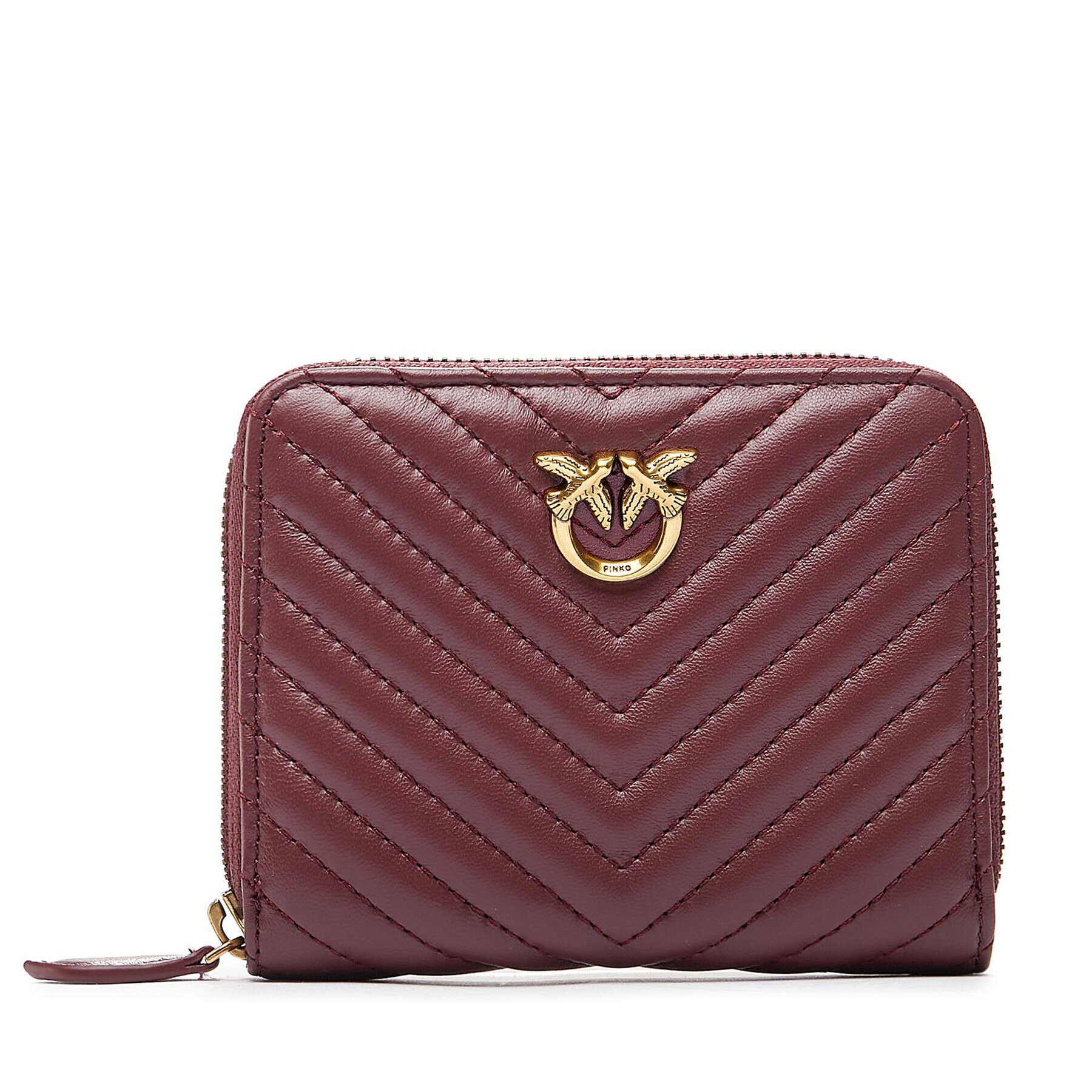 Pinko Velika ženska denarnica Taylor Zip Around AI 23-24 PCPL 100249 A0GK Bordo rdeča - Pepit.si