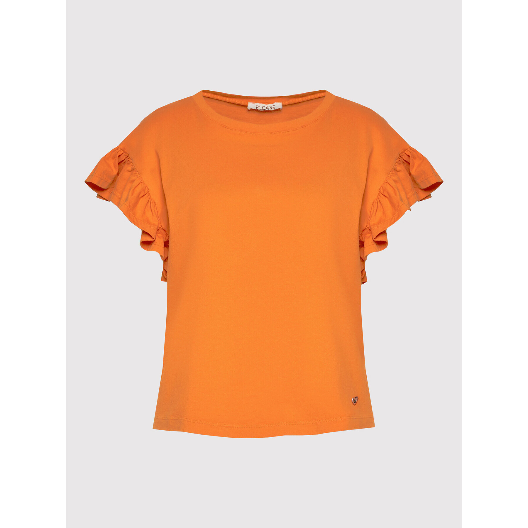 Please Bluza T0GJOP9C09 Oranžna Regular Fit - Pepit.si