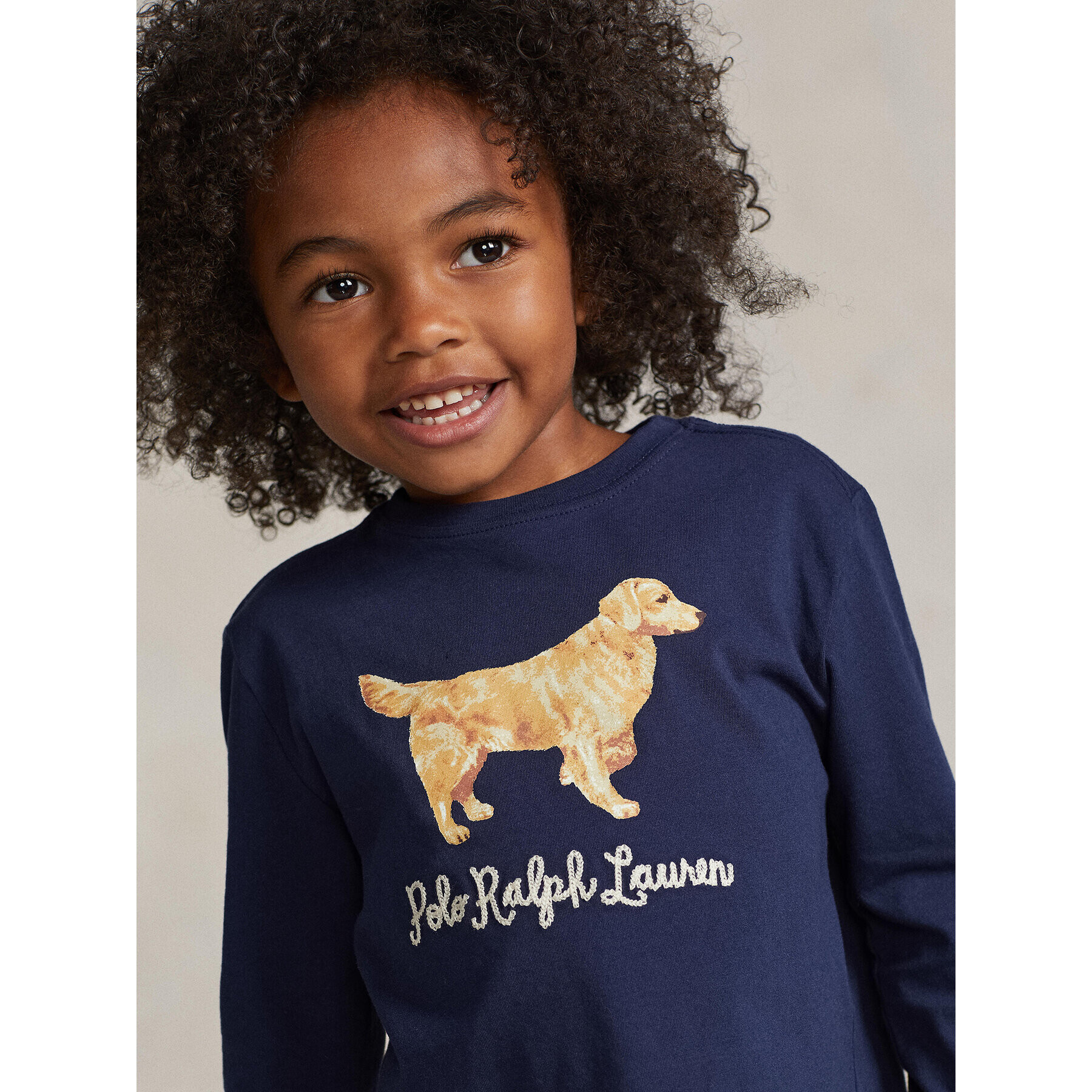 Polo Ralph Lauren Bluza Ls Dog Tee 312916817001 Mornarsko modra Regular Fit - Pepit.si