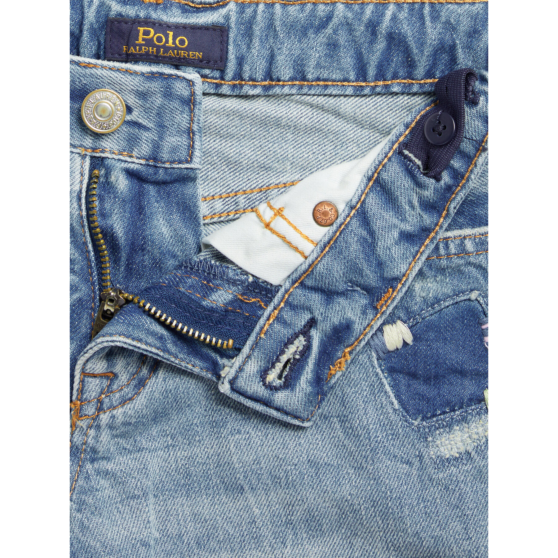 Polo Ralph Lauren Jeans kratke hlače 313902098001 Modra Regular Fit - Pepit.si