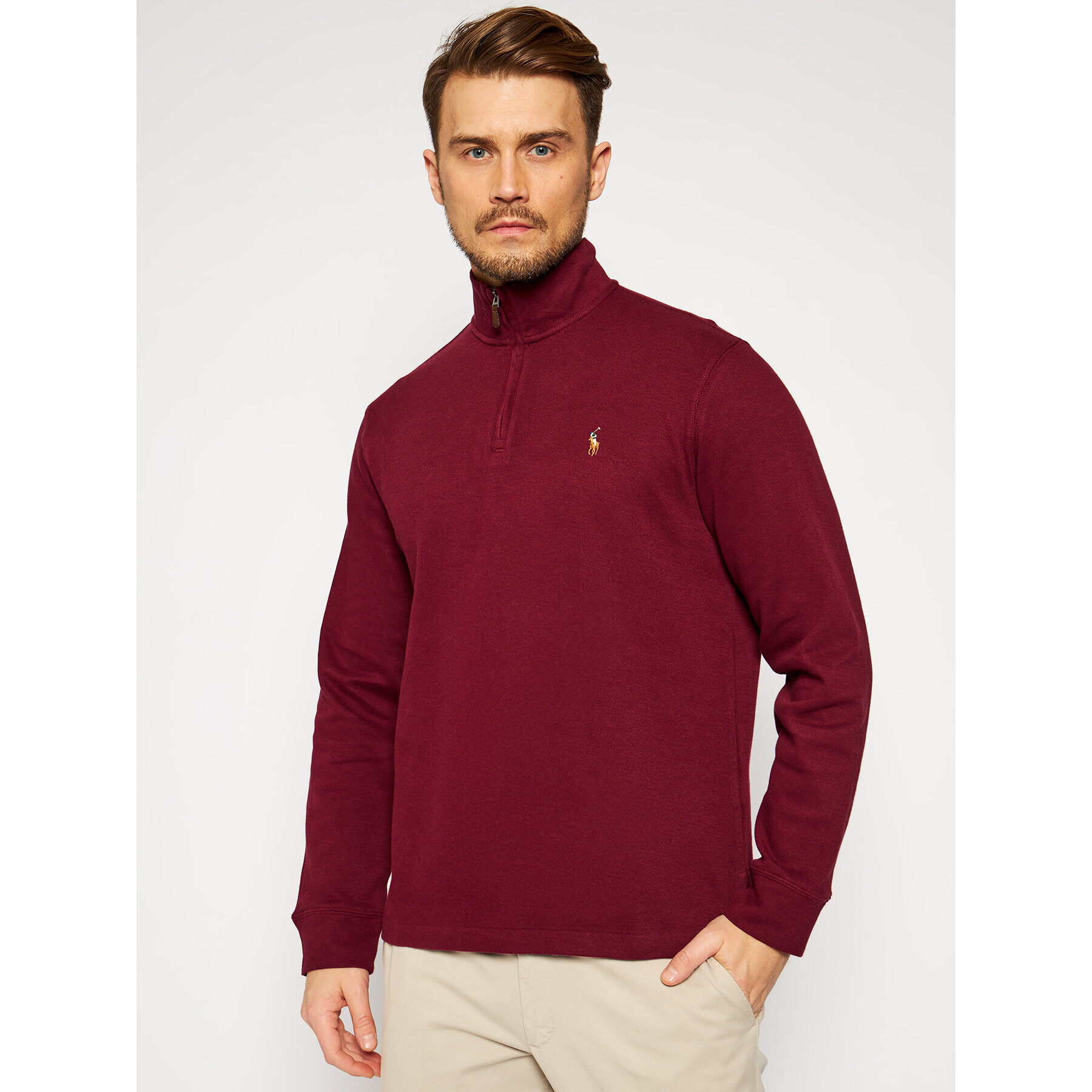 Polo Ralph Lauren Jopa Lsl 710671929020 Bordo rdeča Regular Fit - Pepit.si