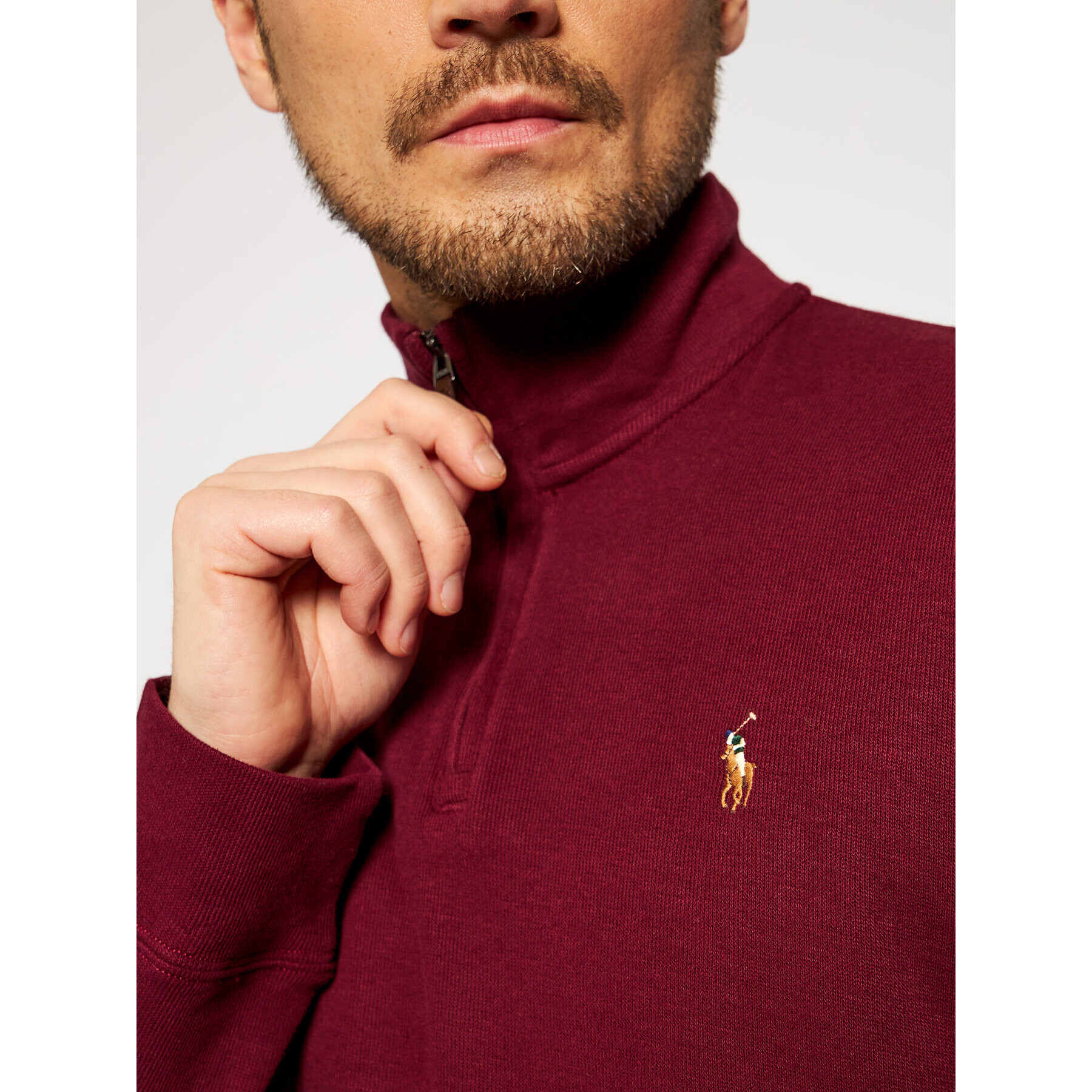 Polo Ralph Lauren Jopa Lsl 710671929020 Bordo rdeča Regular Fit - Pepit.si