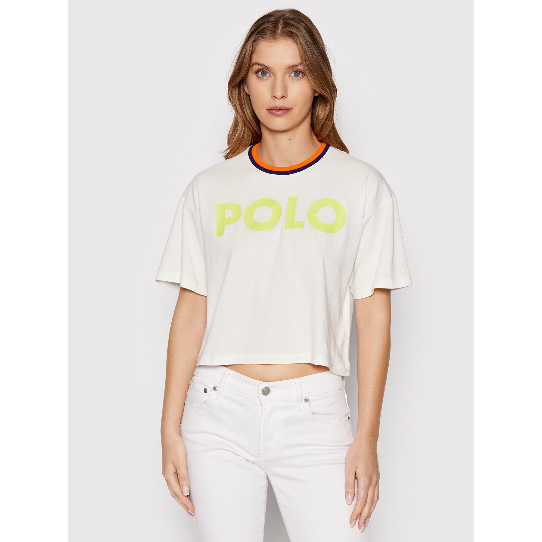 Polo Ralph Lauren Majica 211856674002 Bela Relaxed Fit - Pepit.si