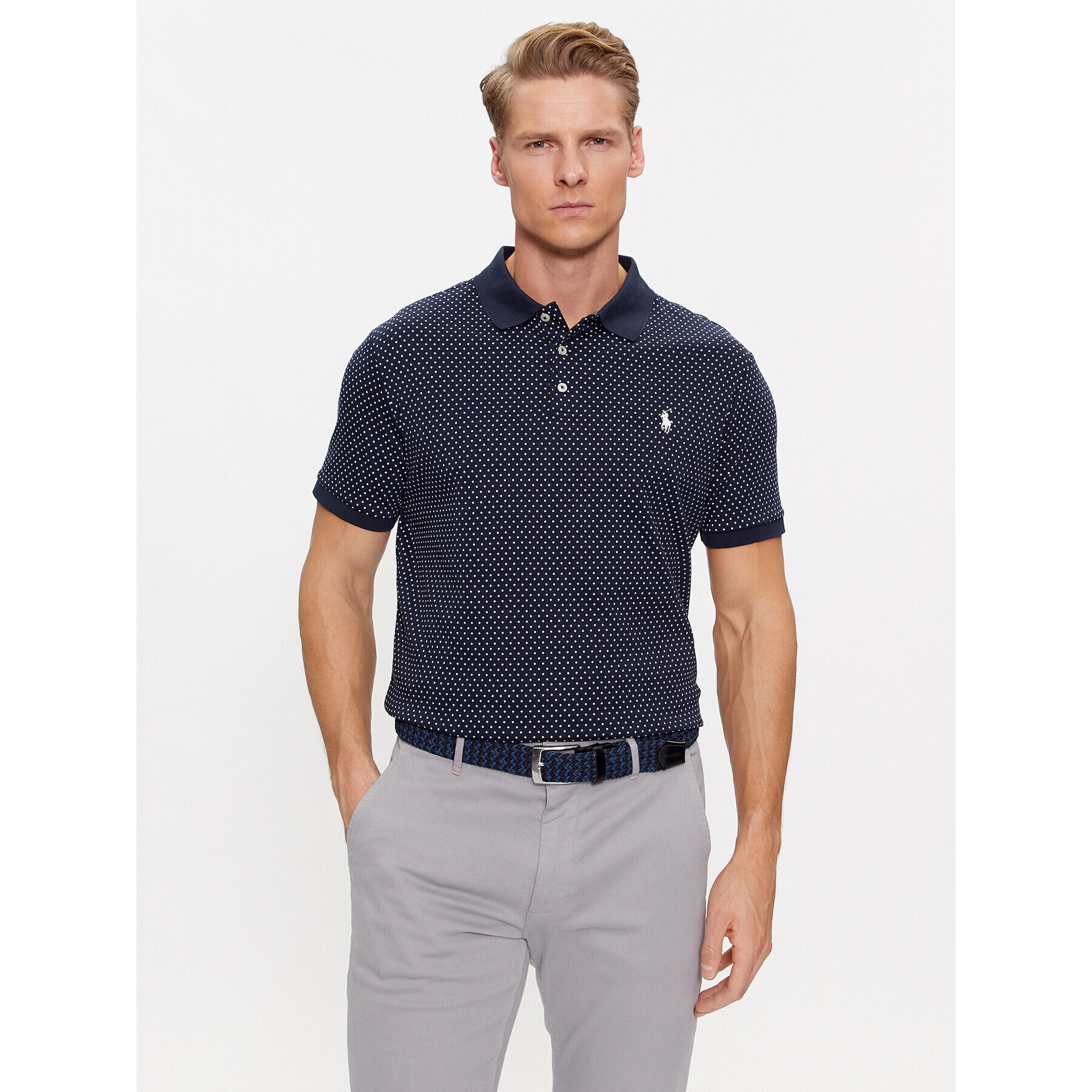 Polo Ralph Lauren Majica 710929073001 Mornarsko modra Regular Fit - Pepit.si