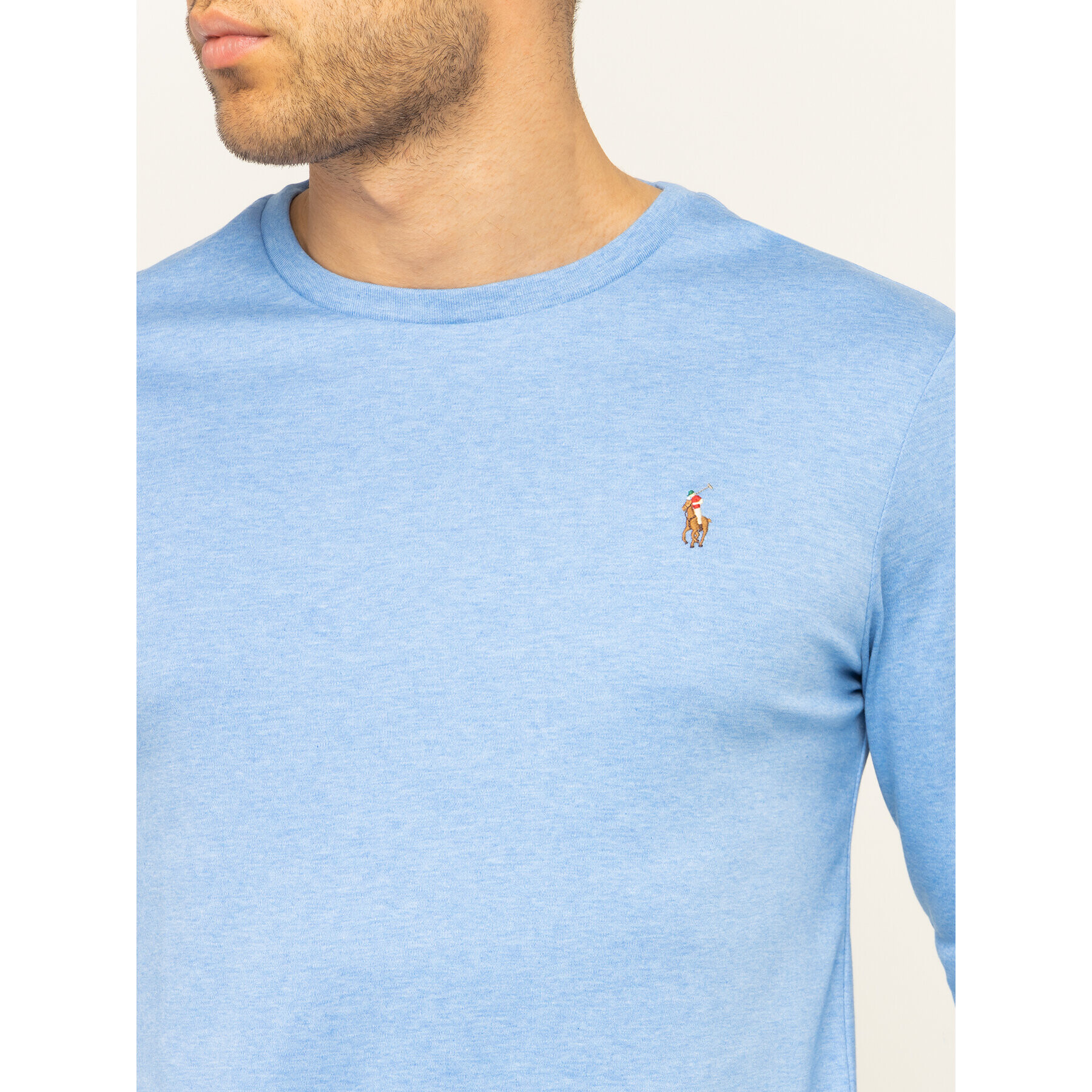 Polo Ralph Lauren Majica z dolgimi rokavi 710760121 Modra Slim Fit - Pepit.si