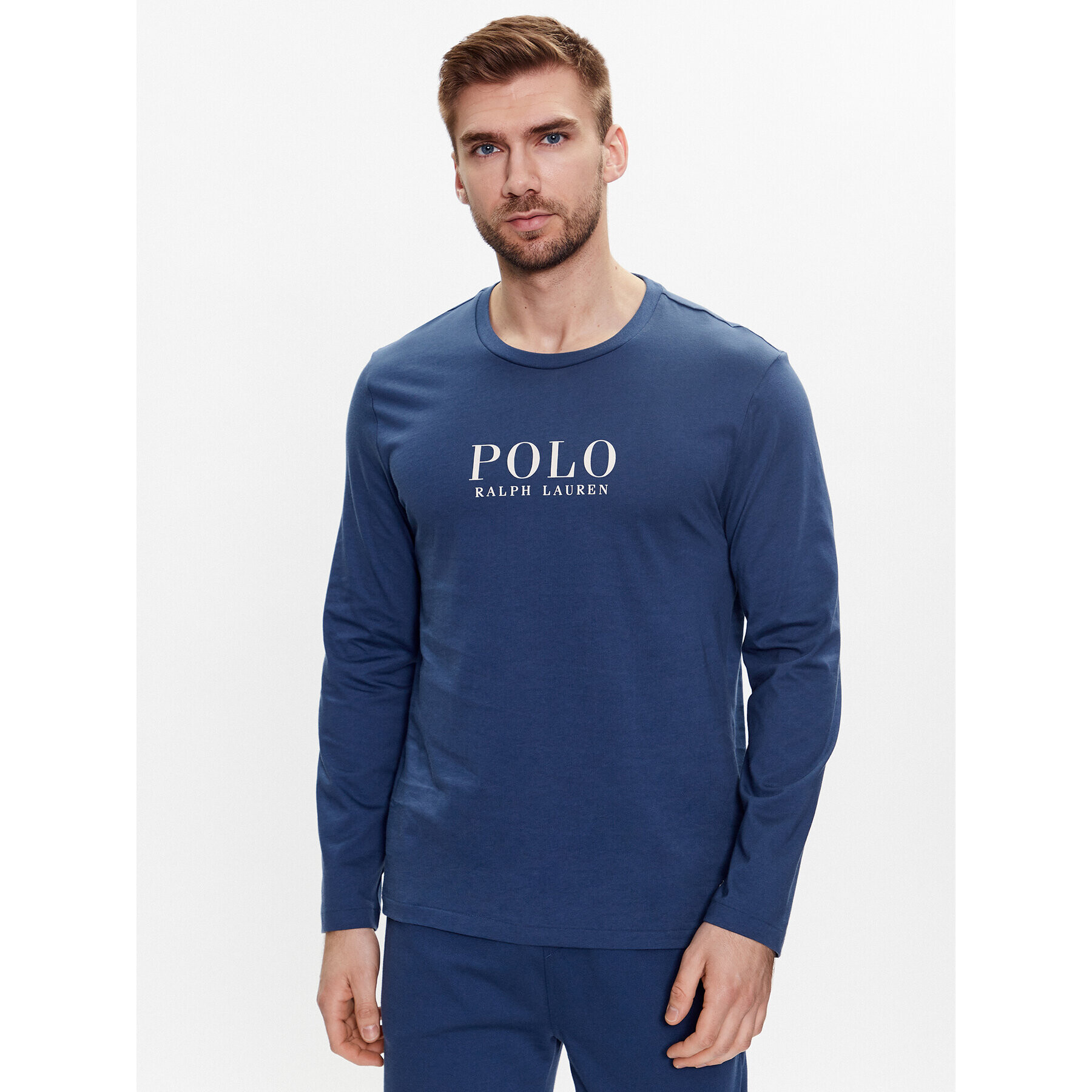 Polo Ralph Lauren Majica z dolgimi rokavi 714899614002 Mornarsko modra Regular Fit - Pepit.si