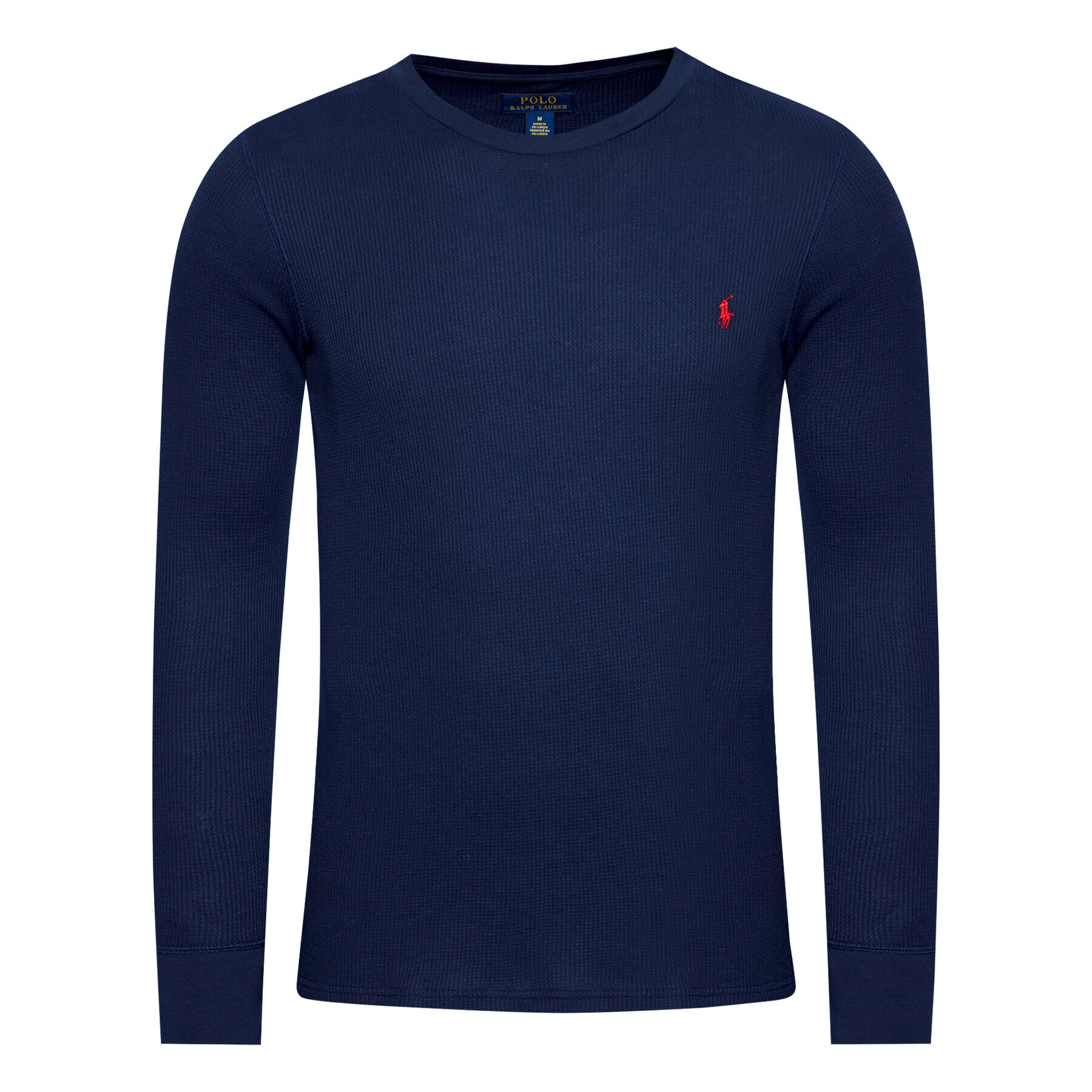 Polo Ralph Lauren Majica z dolgimi rokavi Crw 714830284001 Mornarsko modra Slim Fit - Pepit.si