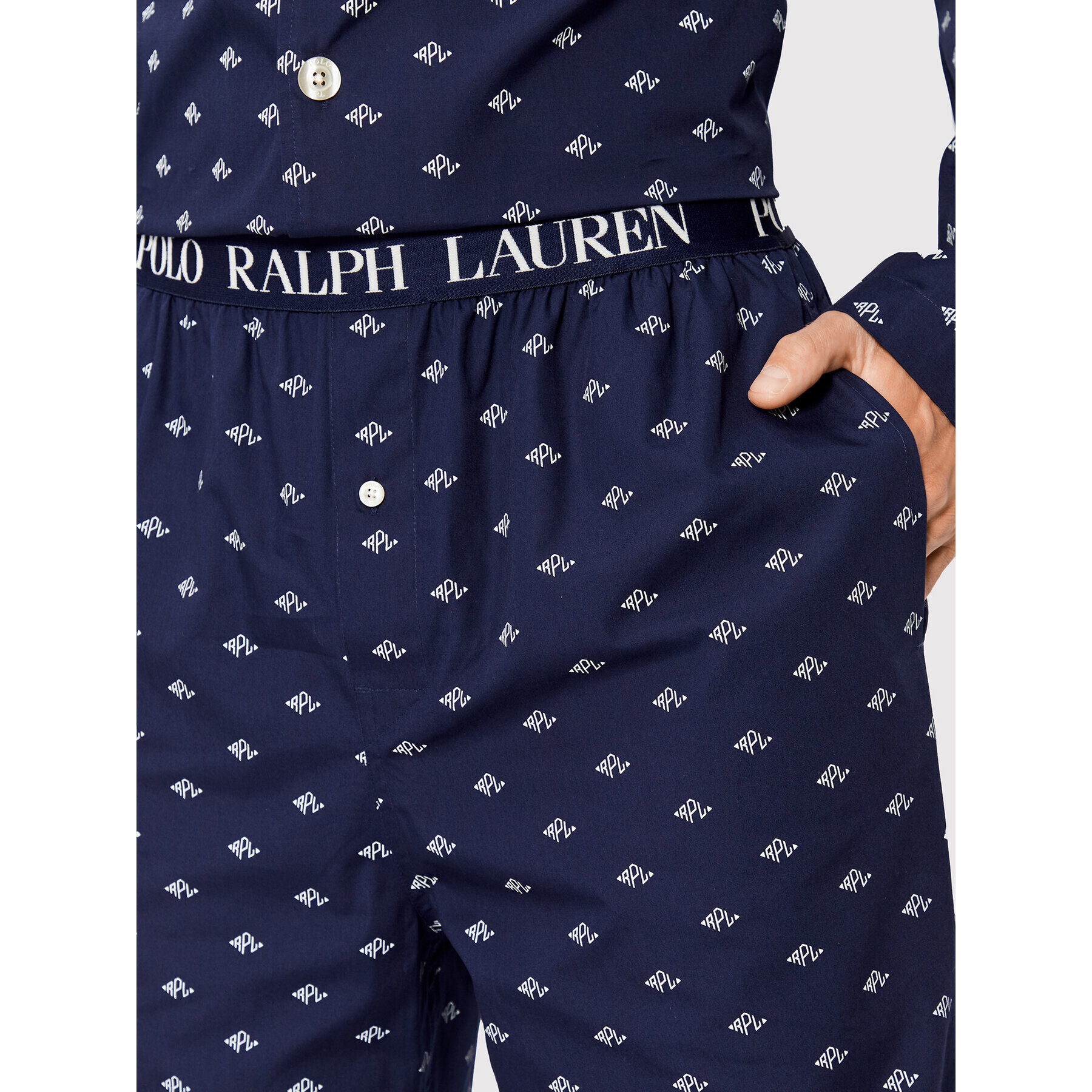 Polo Ralph Lauren Pižama 714862801004 Mornarsko modra Regular Fit - Pepit.si