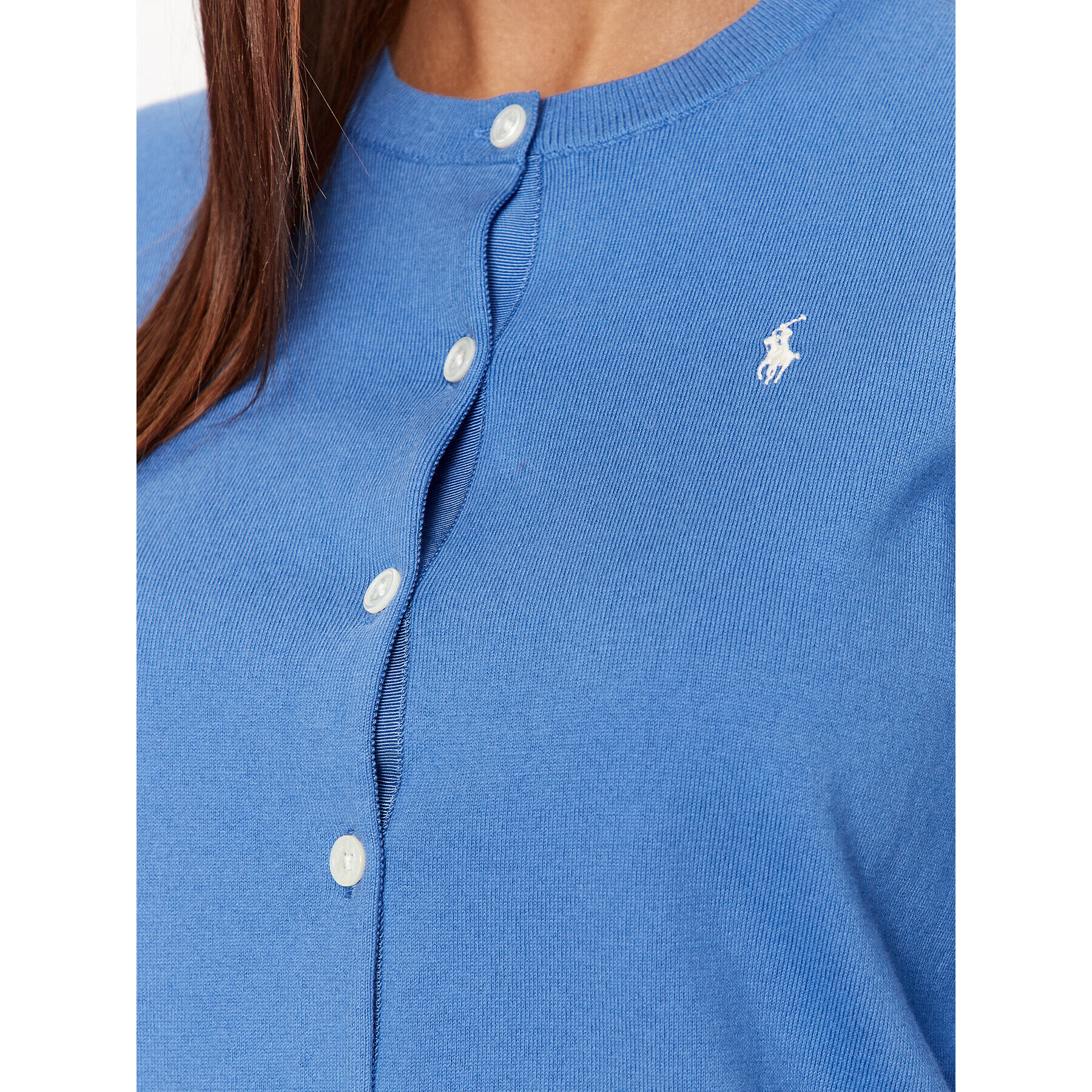 Polo Ralph Lauren Pletena jopica 211891672012 Modra Regular Fit - Pepit.si