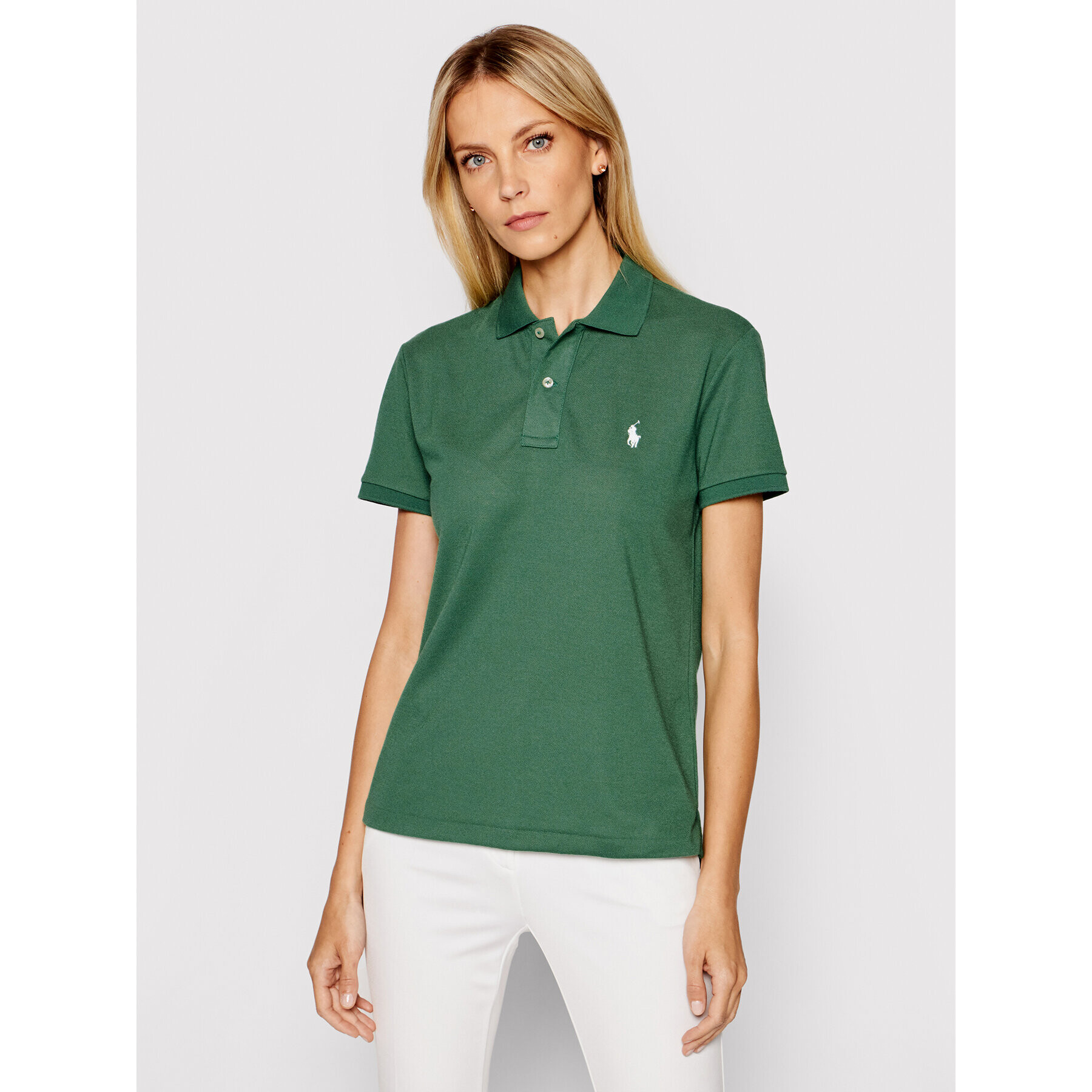 Polo Ralph Lauren Polo majica 211806666002 Zelena Classic Fit - Pepit.si