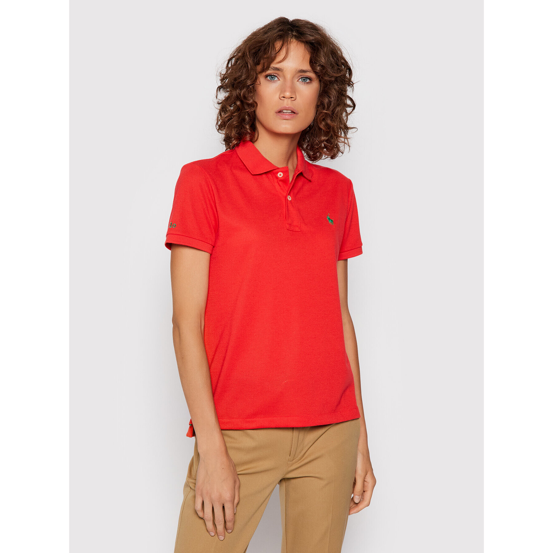 Polo Ralph Lauren Polo majica 211806666011 Rdeča Classic Fit - Pepit.si