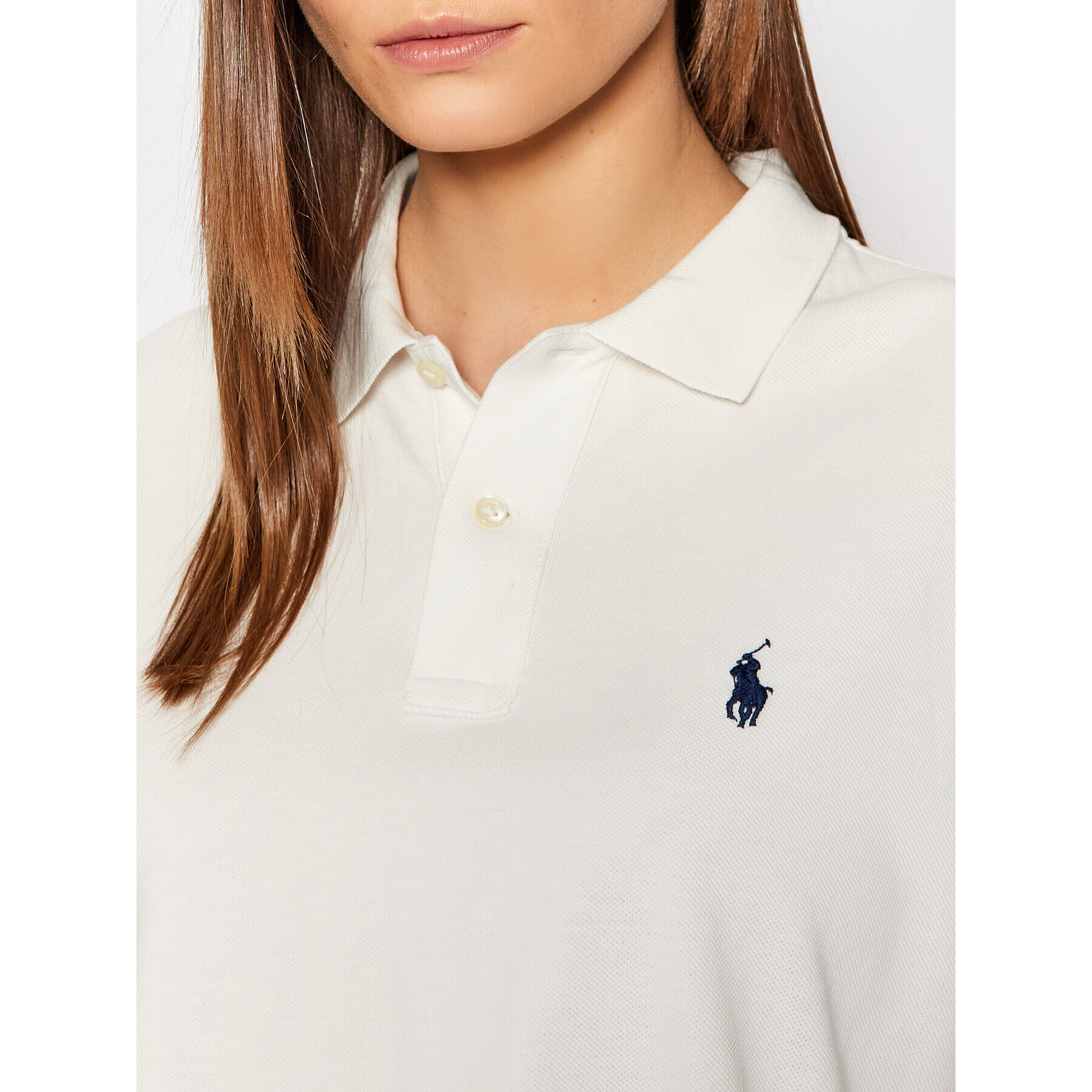 Polo Ralph Lauren Polo majica 211844785002 Bela Regular Fit - Pepit.si