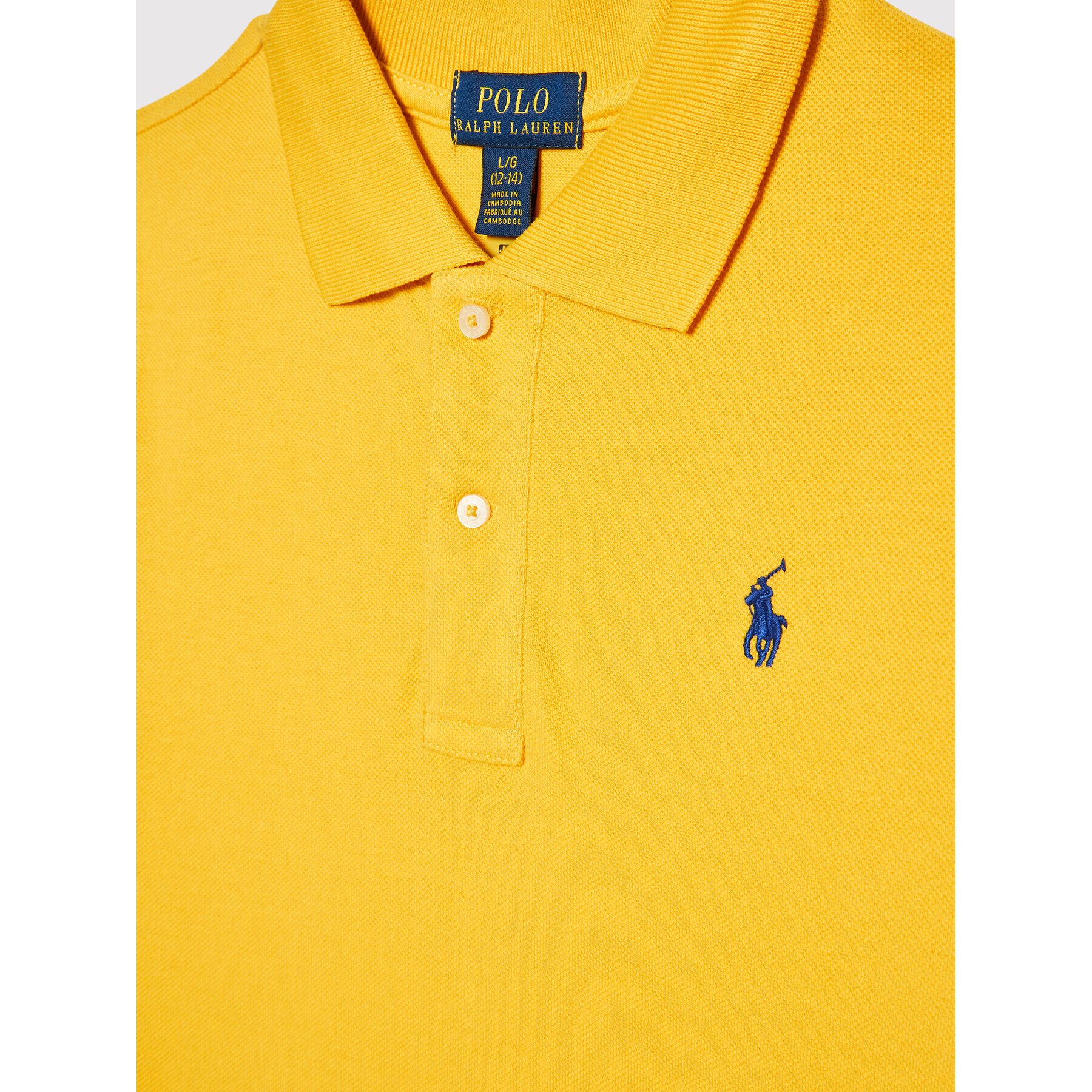 Polo Ralph Lauren Polo majica 313844232015 Rumena Regular Fit - Pepit.si