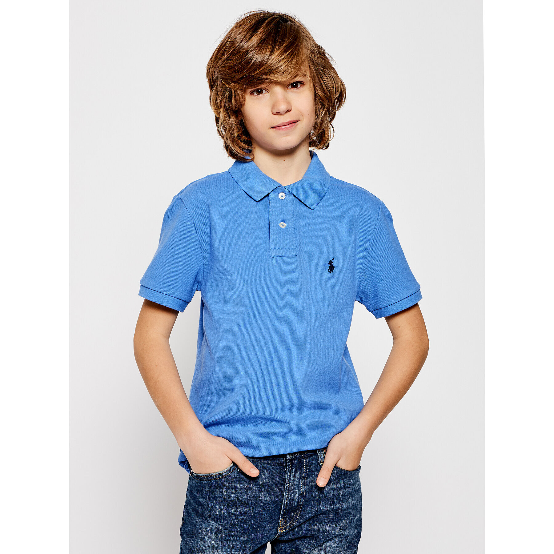 Polo Ralph Lauren Polo majica Fsr 323547926006 Modra Slim Fit - Pepit.si