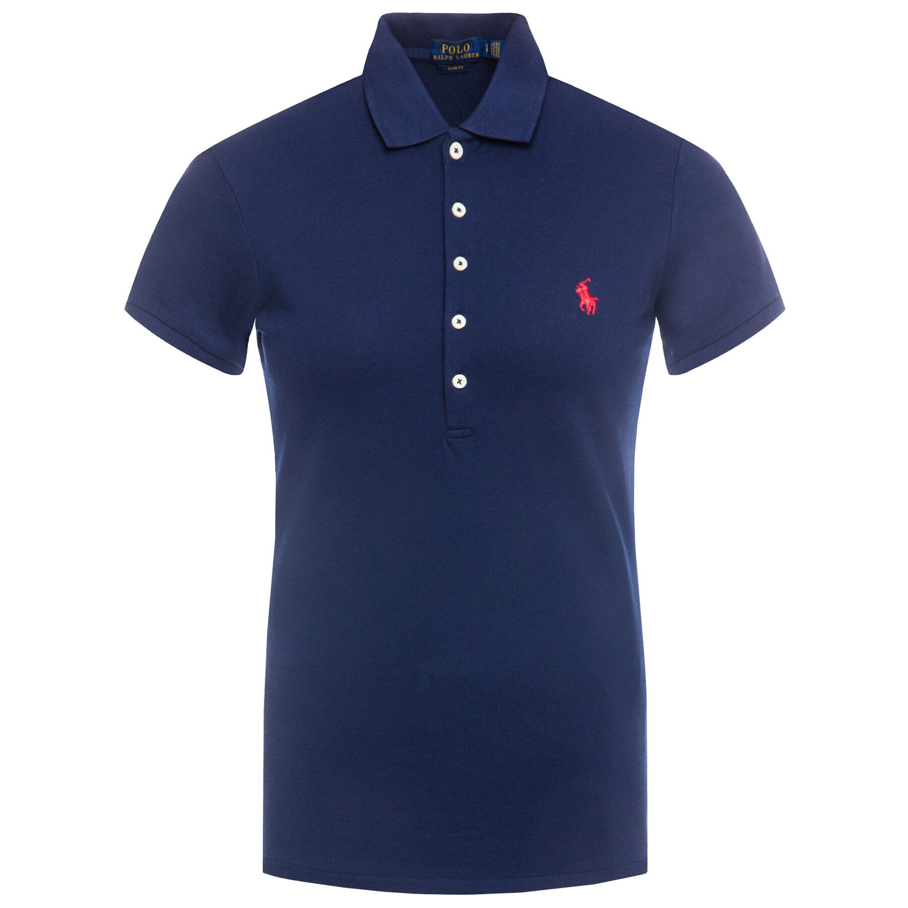 Polo Ralph Lauren Polo majica Julie 211505654111 Mornarsko modra Slim Fit - Pepit.si