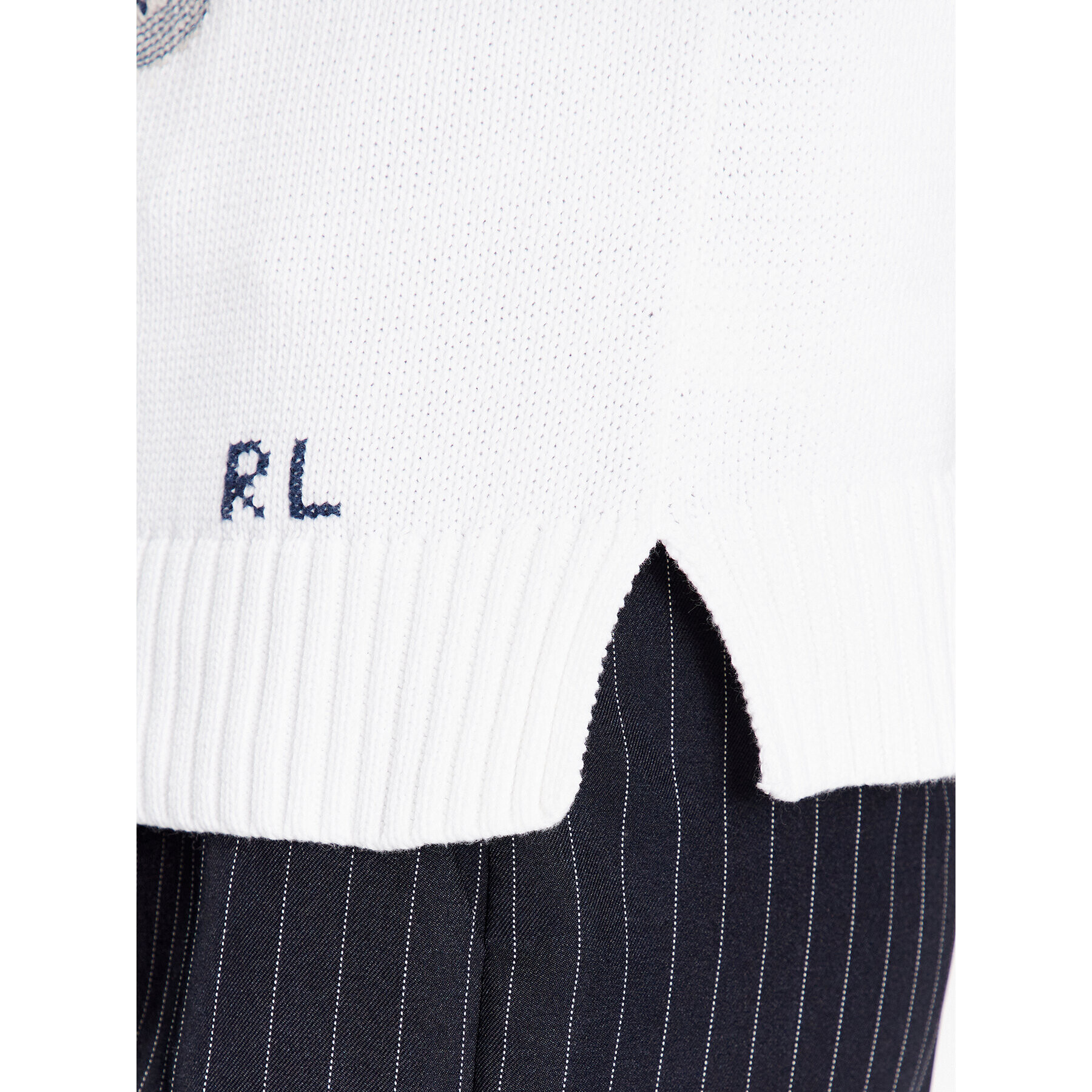 Polo Ralph Lauren Pulover 211891907001 Bela Regular Fit - Pepit.si