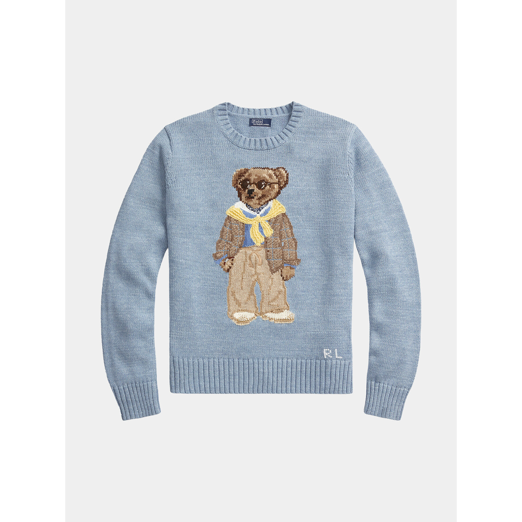 Polo Ralph Lauren Pulover Prov Bear 211924442001 Modra Relaxed Fit - Pepit.si