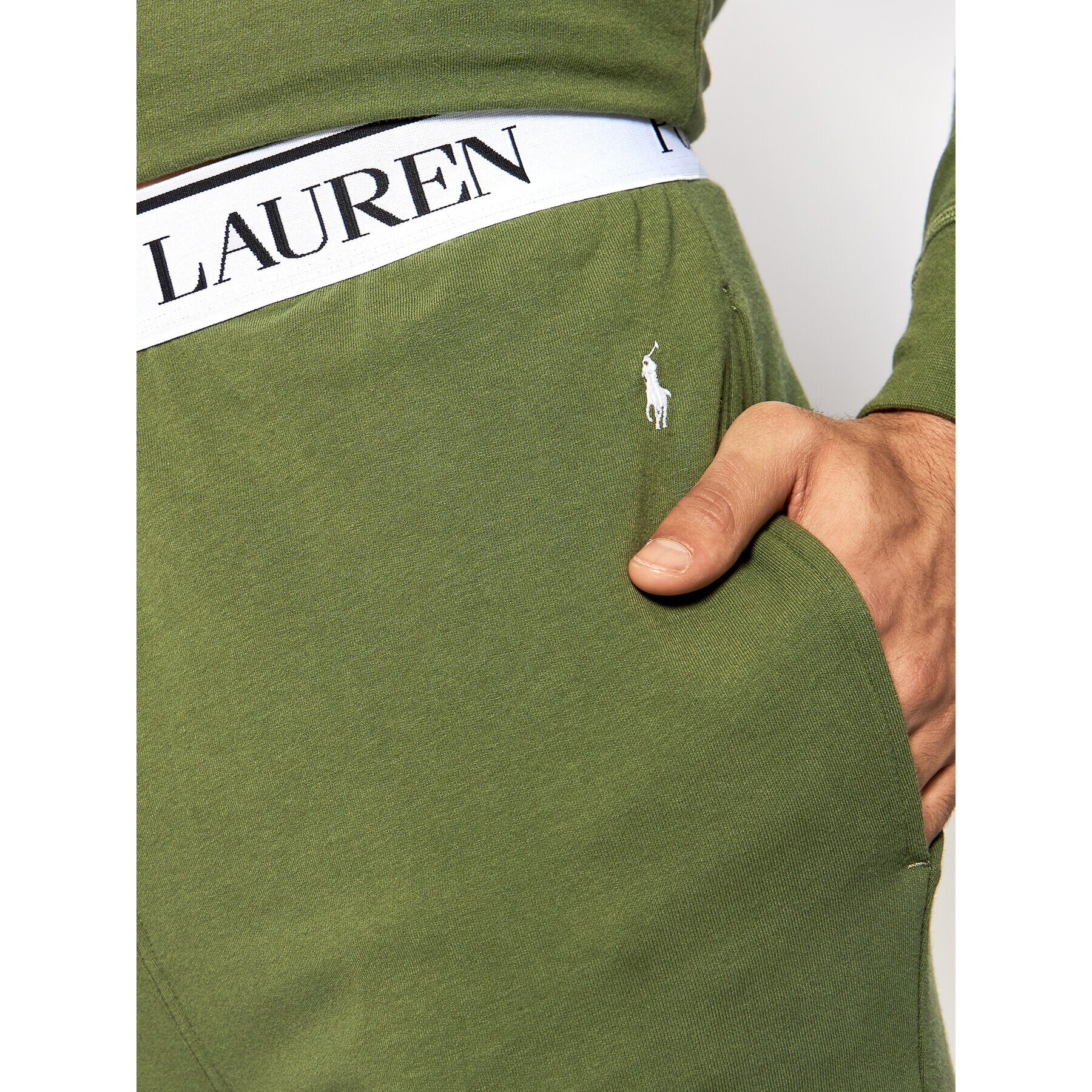 Polo Ralph Lauren Spodnji del pižame 714833978005 Zelena Regular Fit - Pepit.si