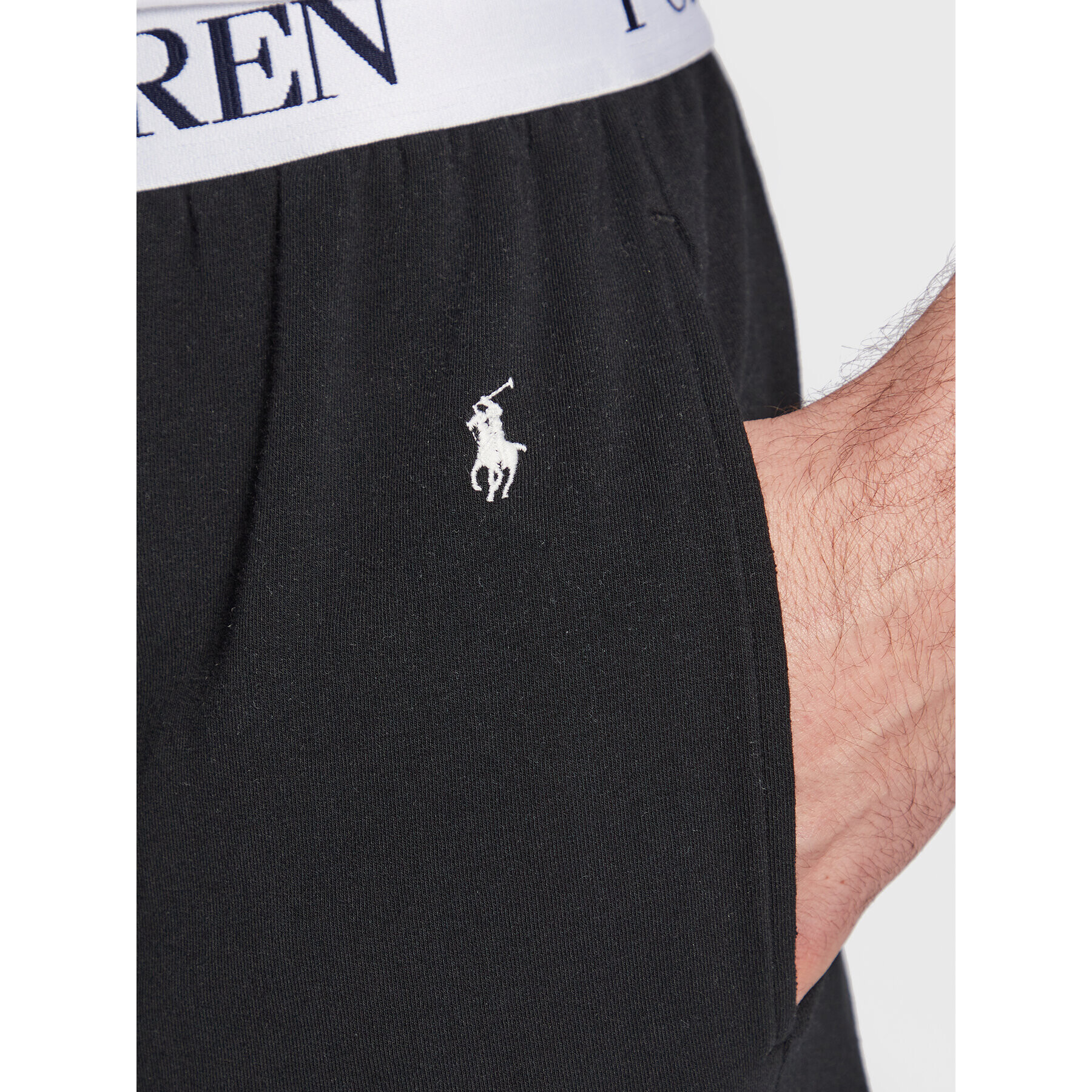 Polo Ralph Lauren Spodnji del pižame 714862624009 Črna Regular Fit - Pepit.si