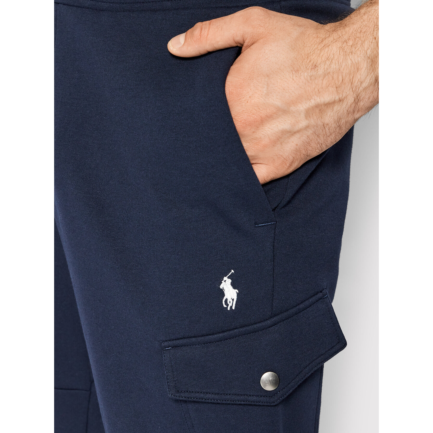 Polo Ralph Lauren Spodnji del trenirke 710860590003 Mornarsko modra Regular Fit - Pepit.si