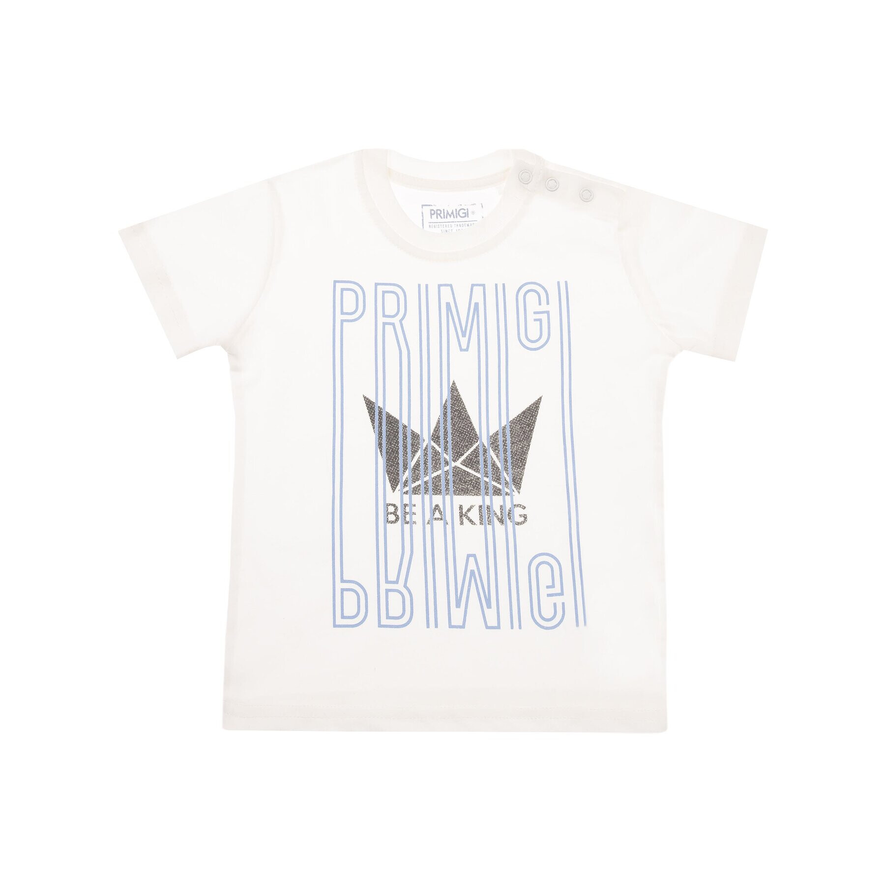 Primigi Majica Be A King 43221027 Bela Regular Fit - Pepit.si