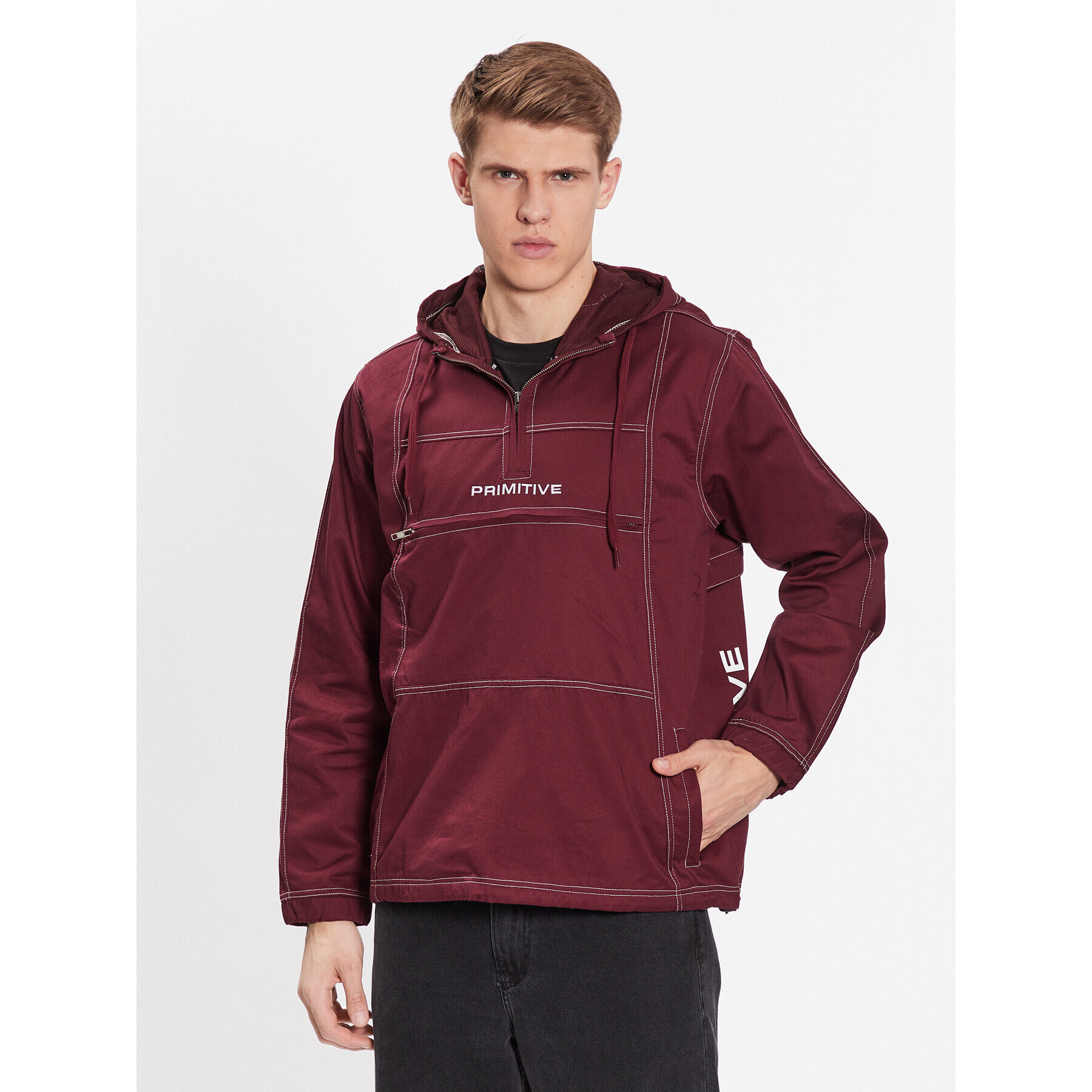 Primitive Anorak Concord PA123106 Bordo rdeča Regular Fit - Pepit.si