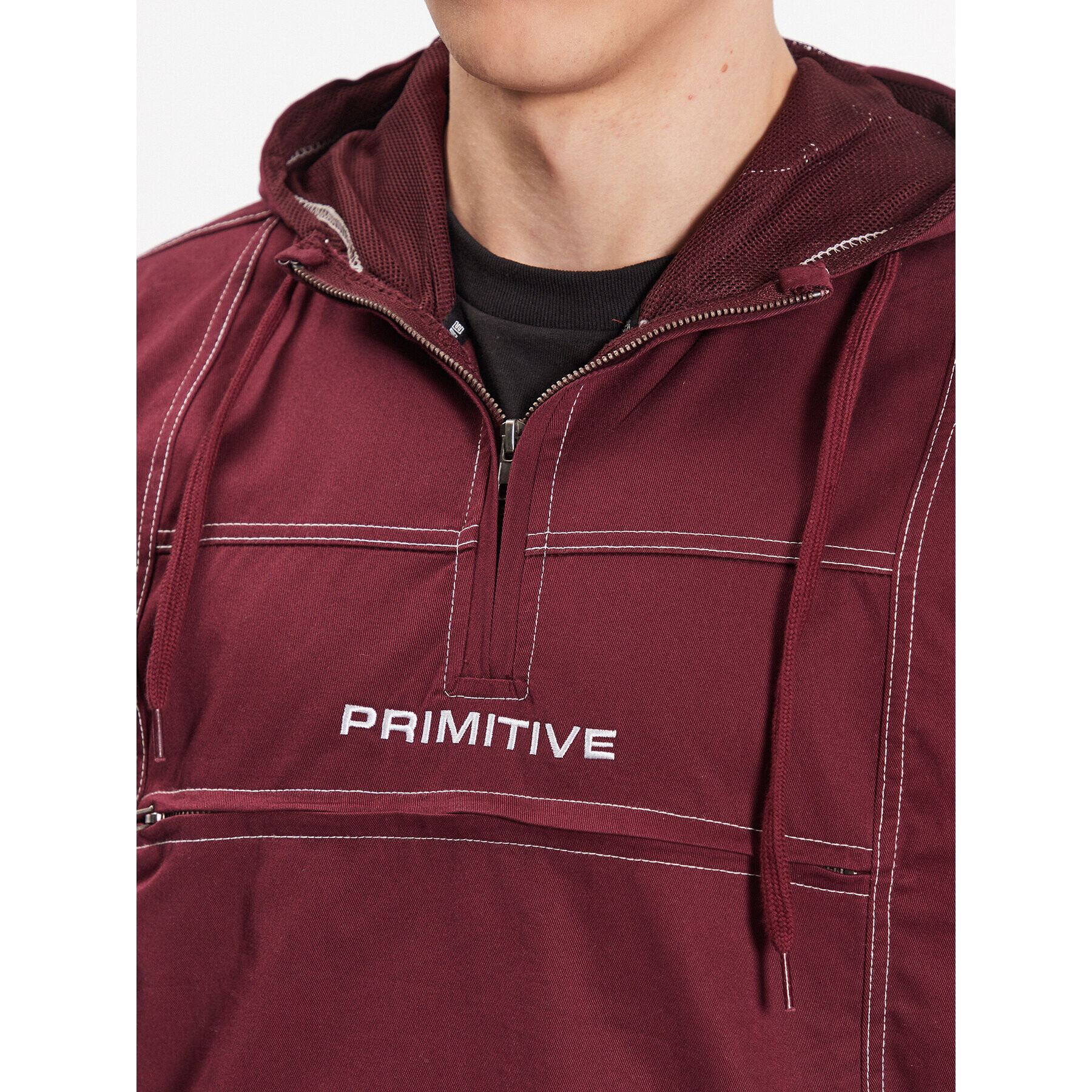 Primitive Anorak Concord PA123106 Bordo rdeča Regular Fit - Pepit.si