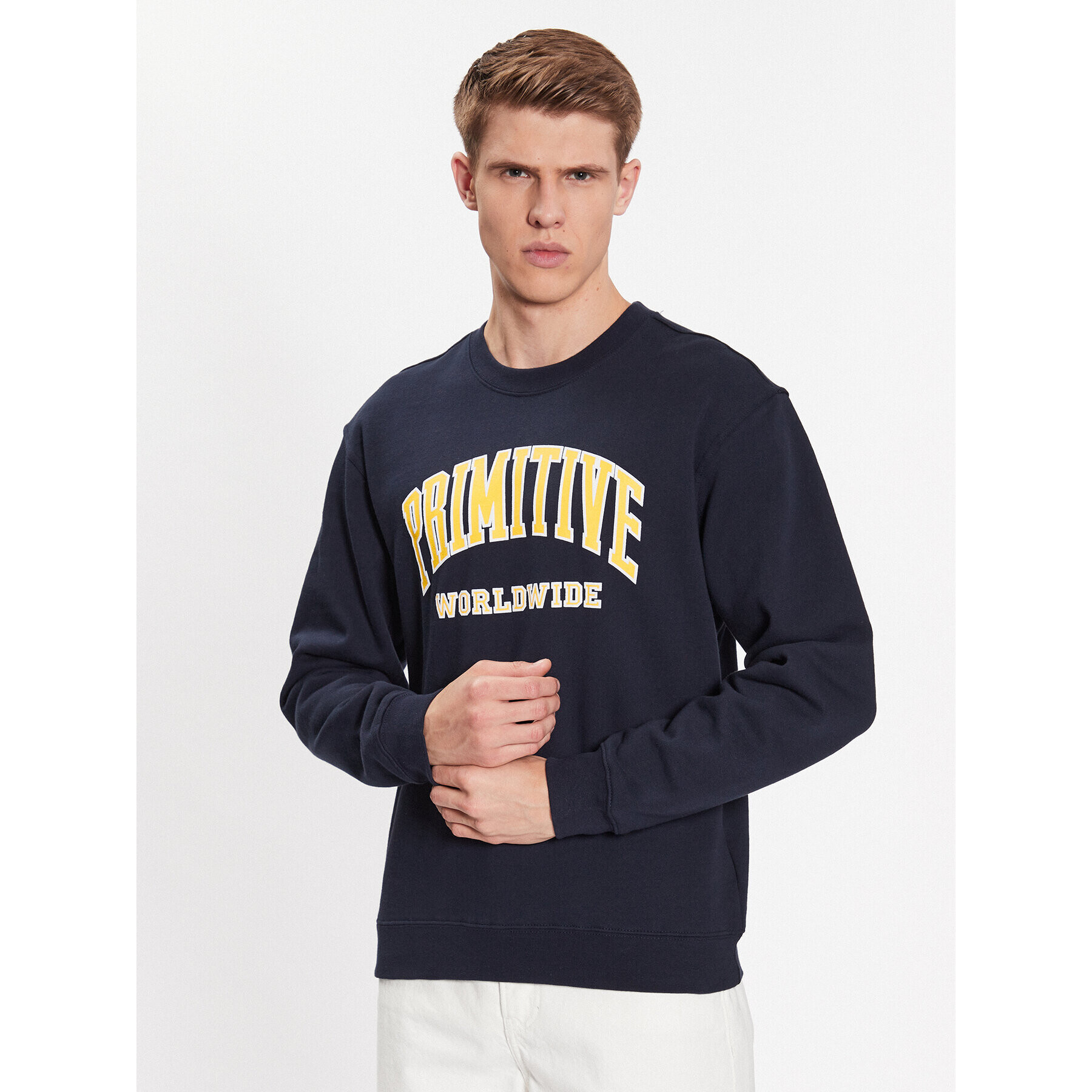 Primitive Jopa Collegiate Worldwide PAPSP2315 Mornarsko modra Regular Fit - Pepit.si