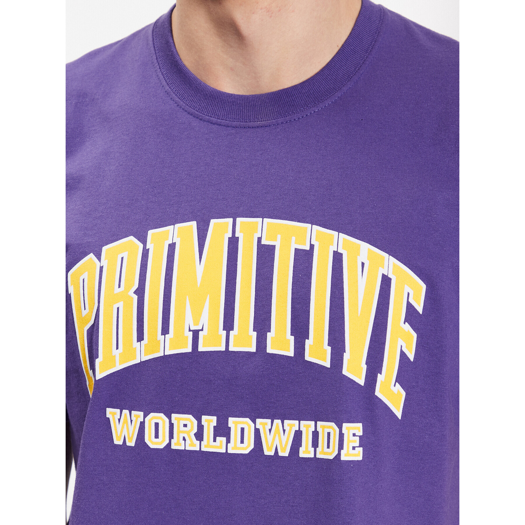 Primitive Majica Collegiate Worldwide PAPSP2312 Vijolična Regular Fit - Pepit.si