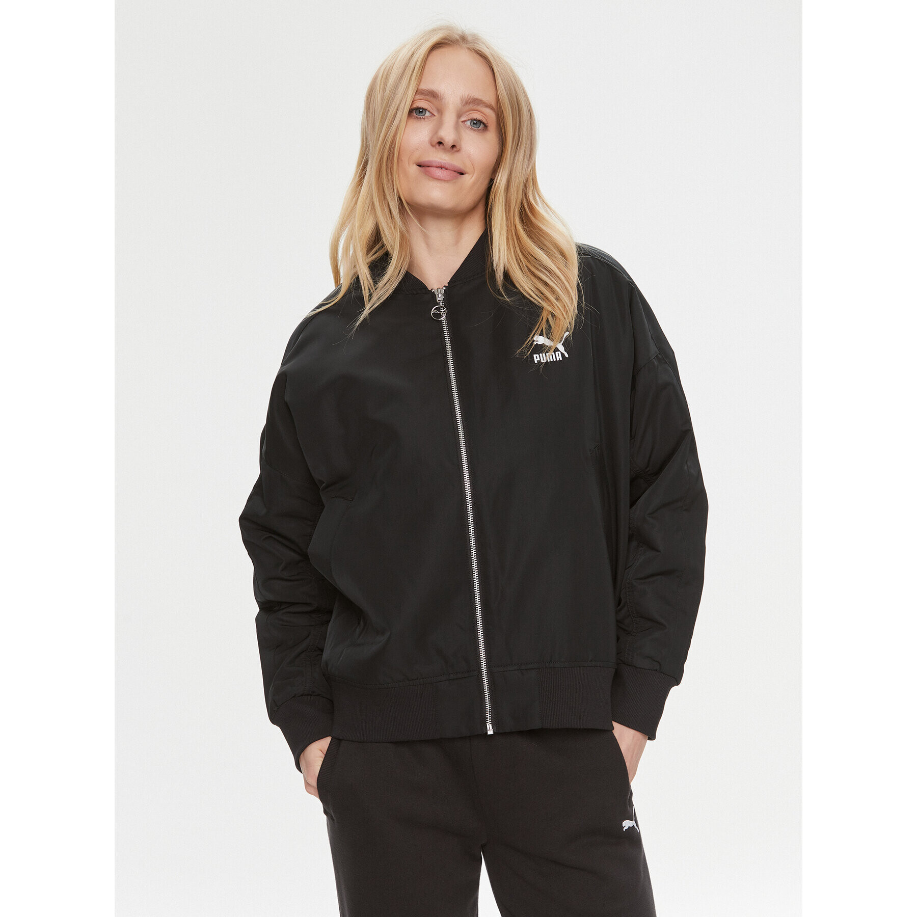 Puma Bomber jakna T7 621689 Črna Oversize - Pepit.si