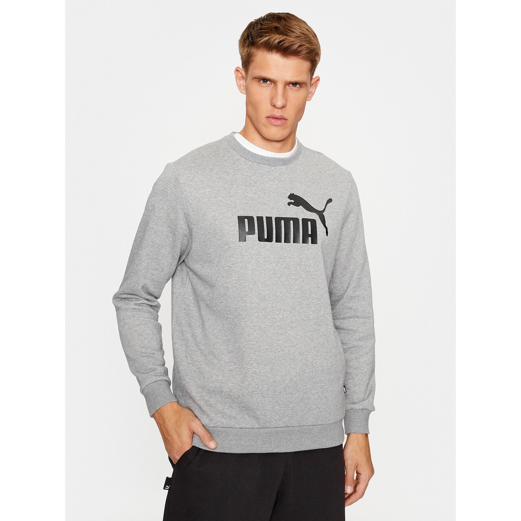 Puma Jopa Ess Big Logo 586678 Siva Regular Fit - Pepit.si