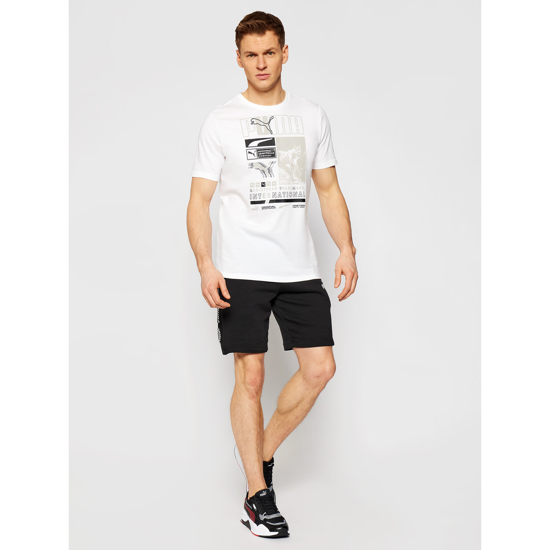 Puma Majica Box Tee 587765 Bela Regular Fit - Pepit.si