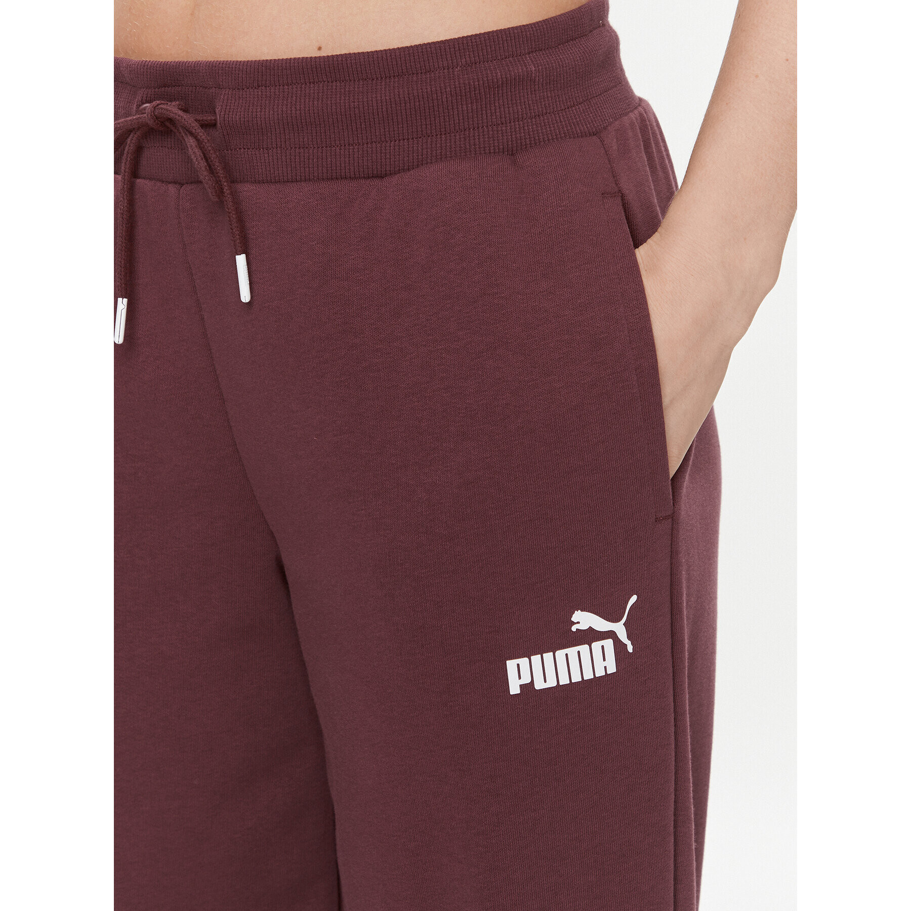 Puma Spodnji del trenirke Power Cat 673978 Bordo rdeča Regular Fit - Pepit.si