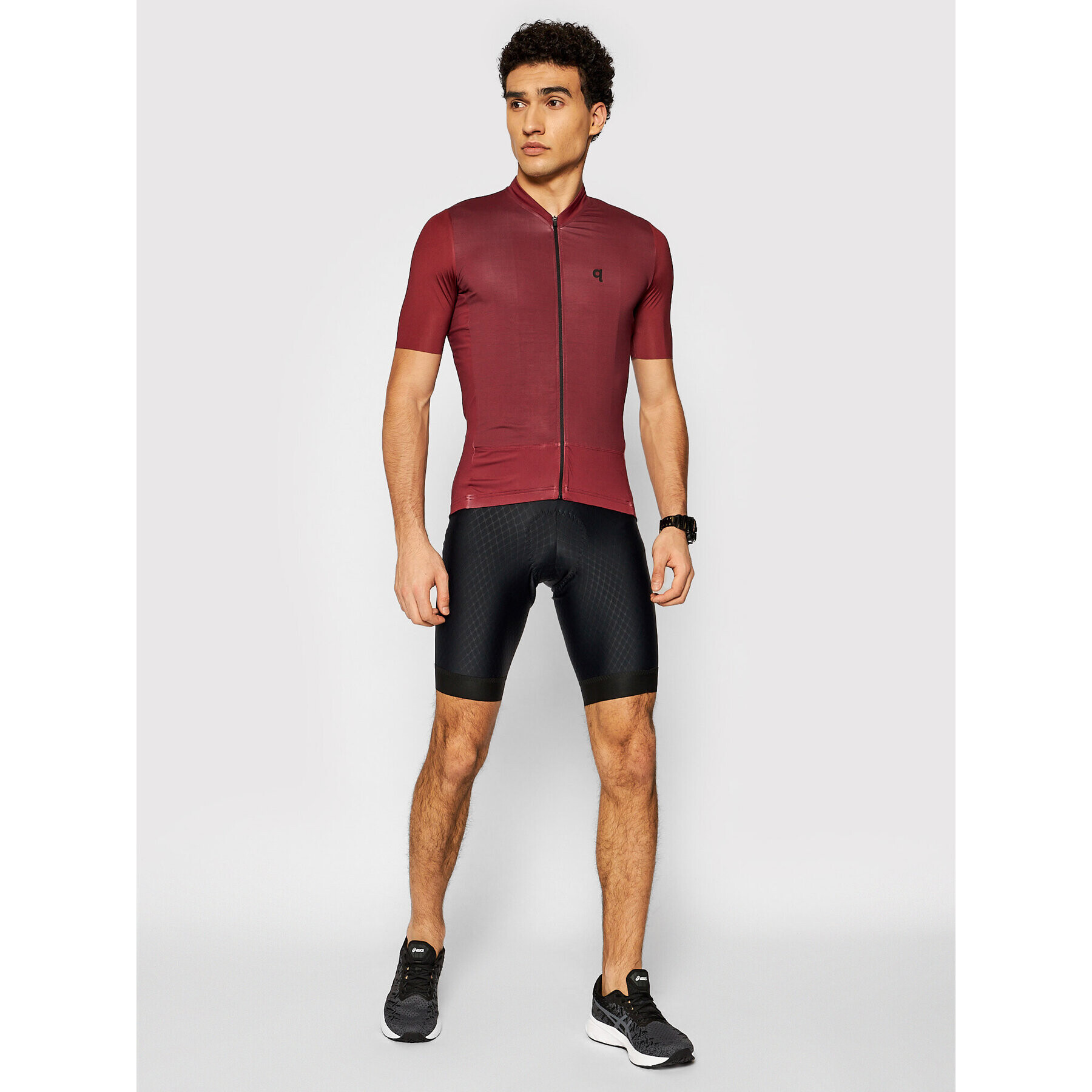 Quest Kolesarska majica Adventure Bordo rdeča Slim Fit - Pepit.si