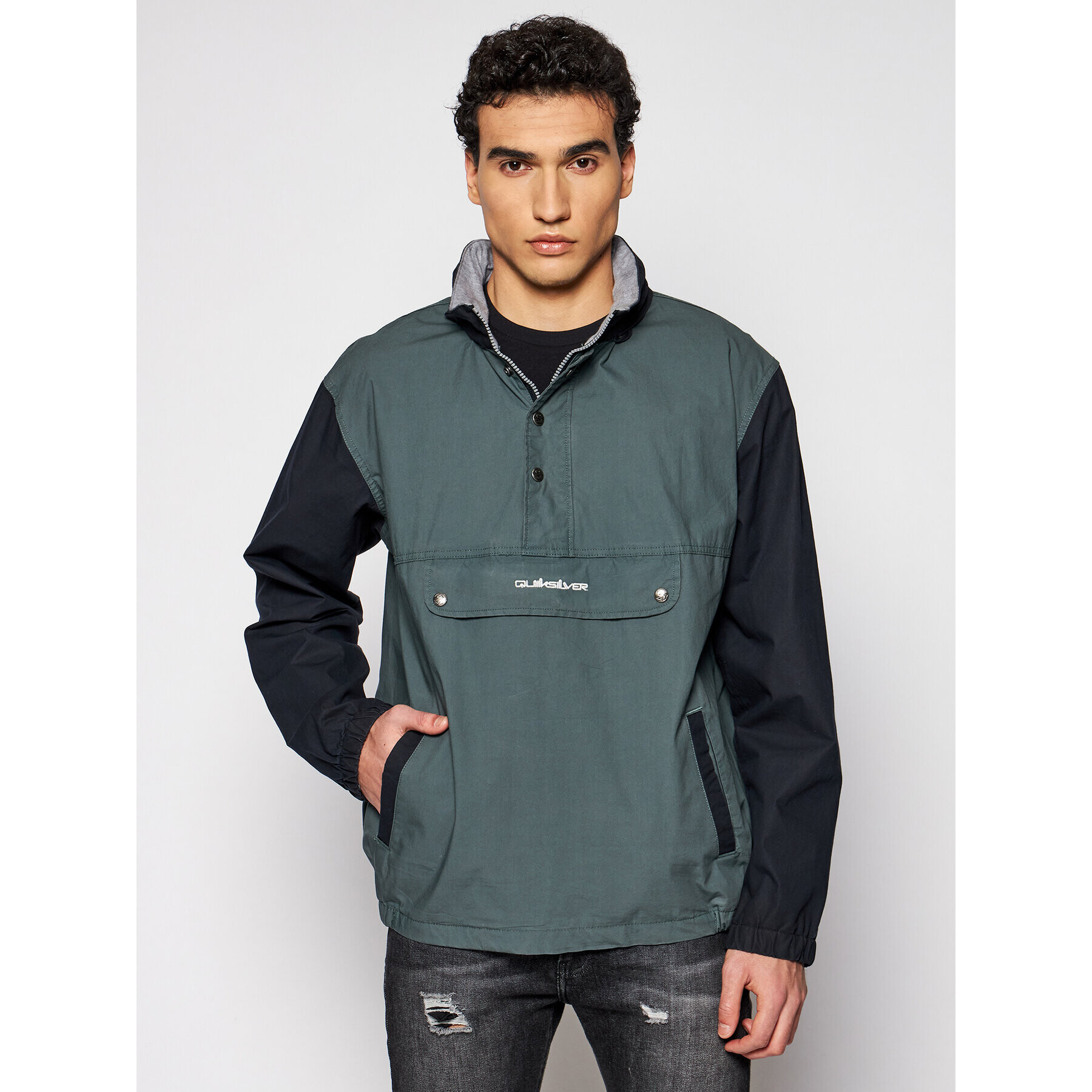 Quiksilver Anorak Jump Up EQYJK03657 Zelena Regular Fit - Pepit.si