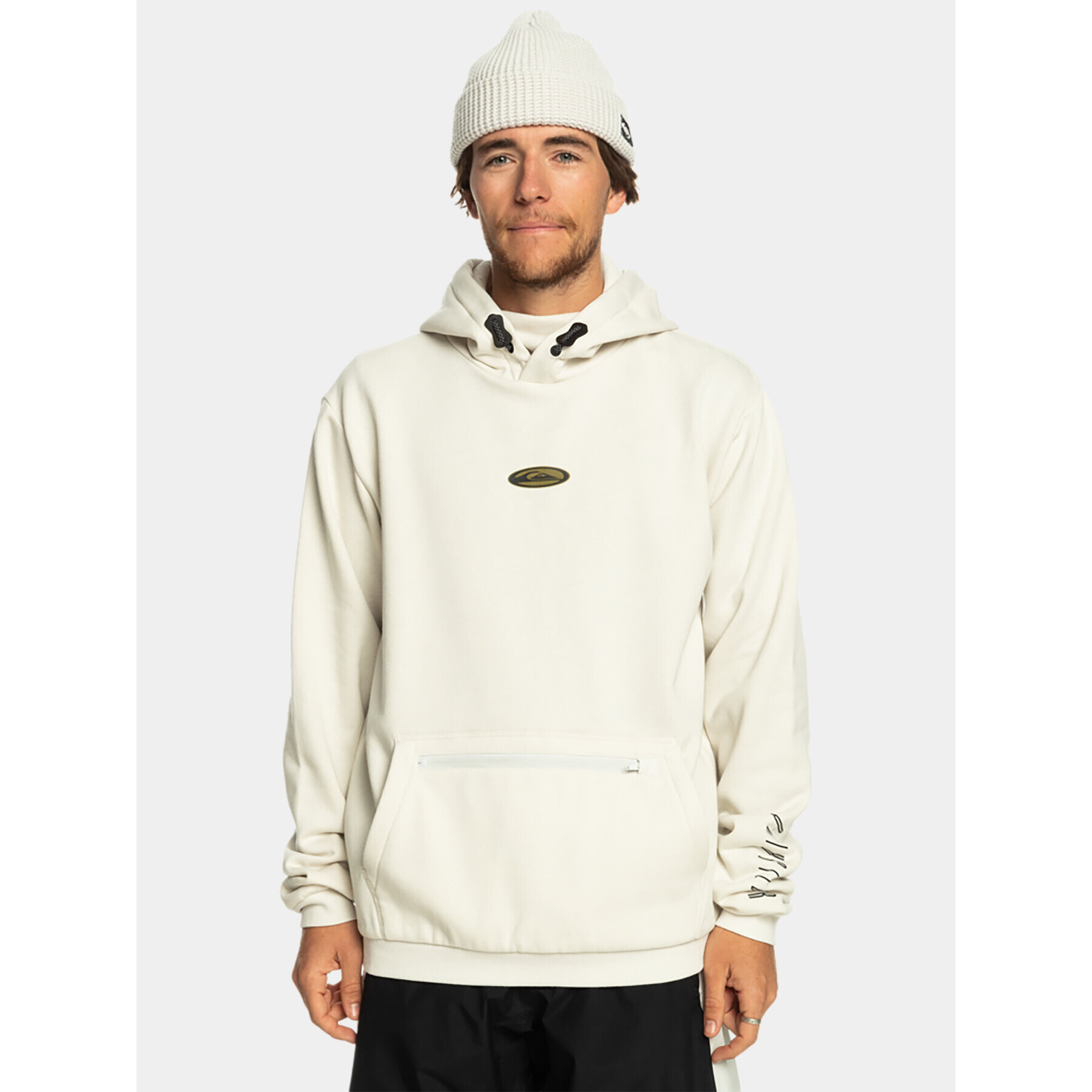 Quiksilver Jopa Big Logo Tech Otlr EQYFT04786 Écru Regular Fit - Pepit.si