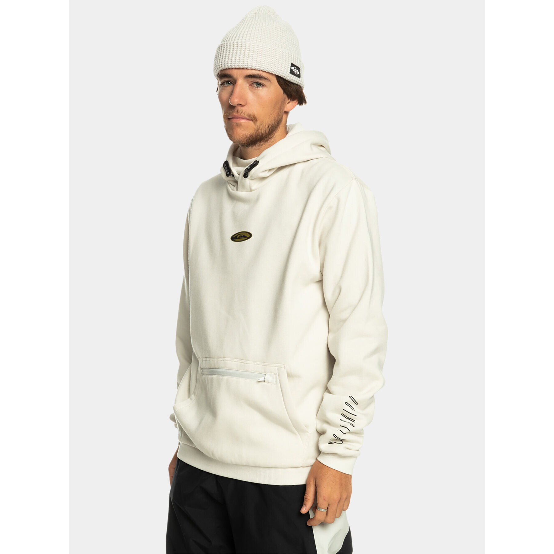 Quiksilver Jopa Big Logo Tech Otlr EQYFT04786 Écru Regular Fit - Pepit.si