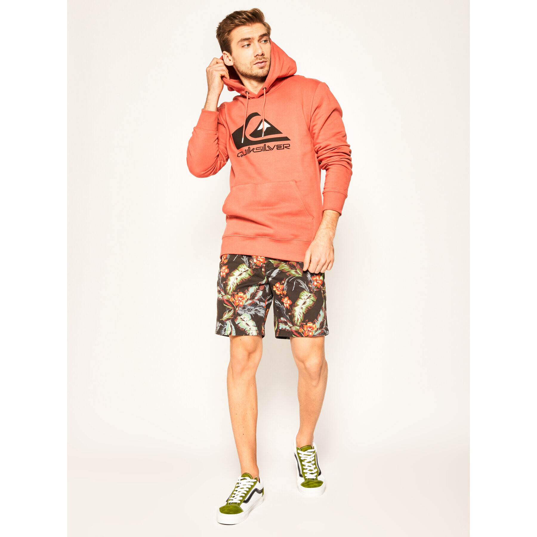 Quiksilver Jopa Comp Logo EQYFT04089 Oranžna Regular Fit - Pepit.si