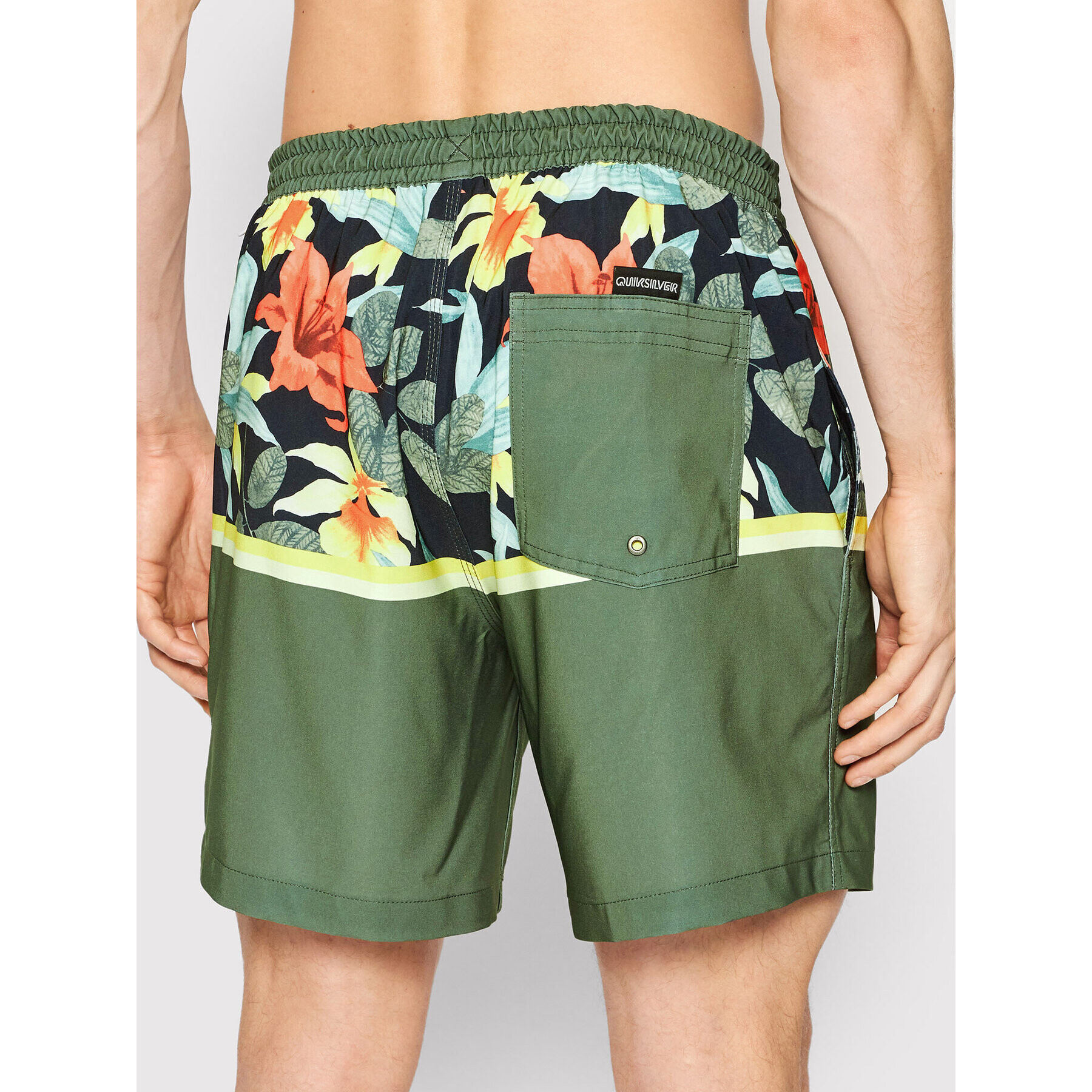 Quiksilver Kopalne hlače Ocean Division 17" EQYJV03891 Zelena Regular Fit - Pepit.si