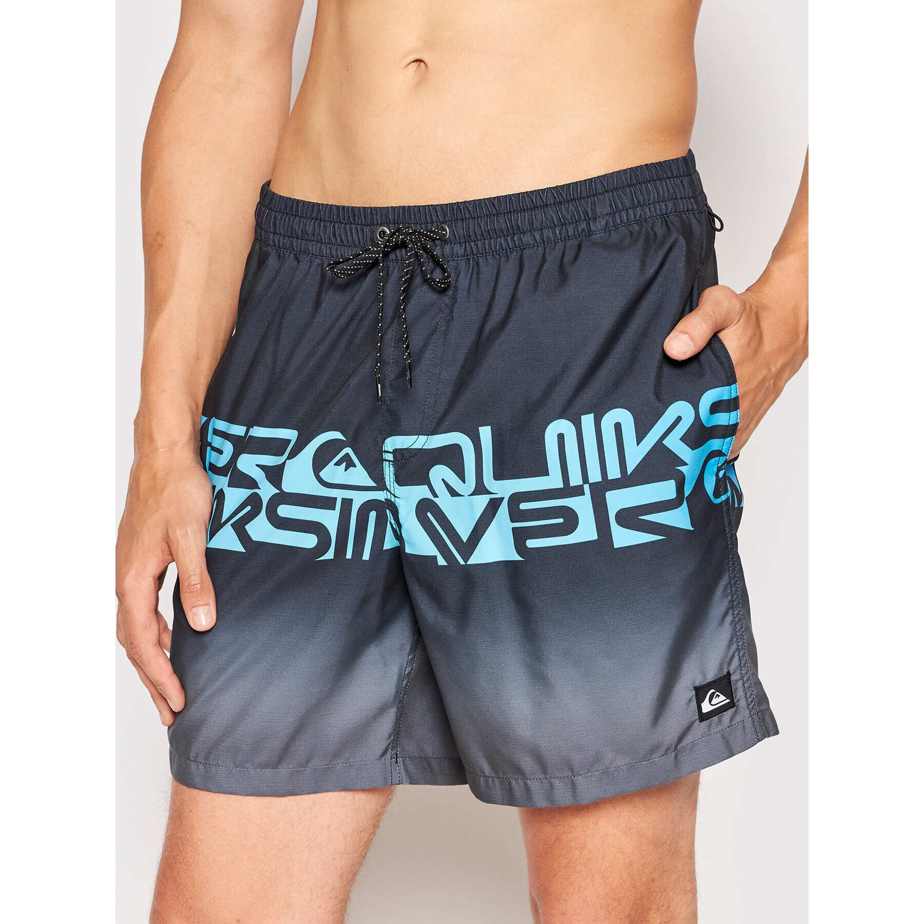 Quiksilver Kopalne hlače Word Block EQYJV03859 Črna Regular Fit - Pepit.si