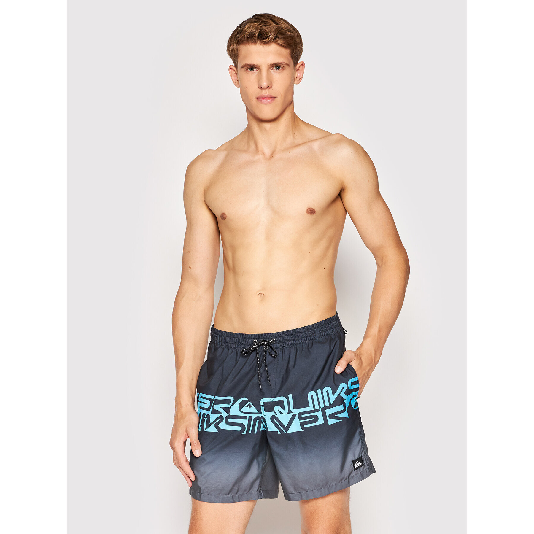 Quiksilver Kopalne hlače Word Block EQYJV03859 Črna Regular Fit - Pepit.si