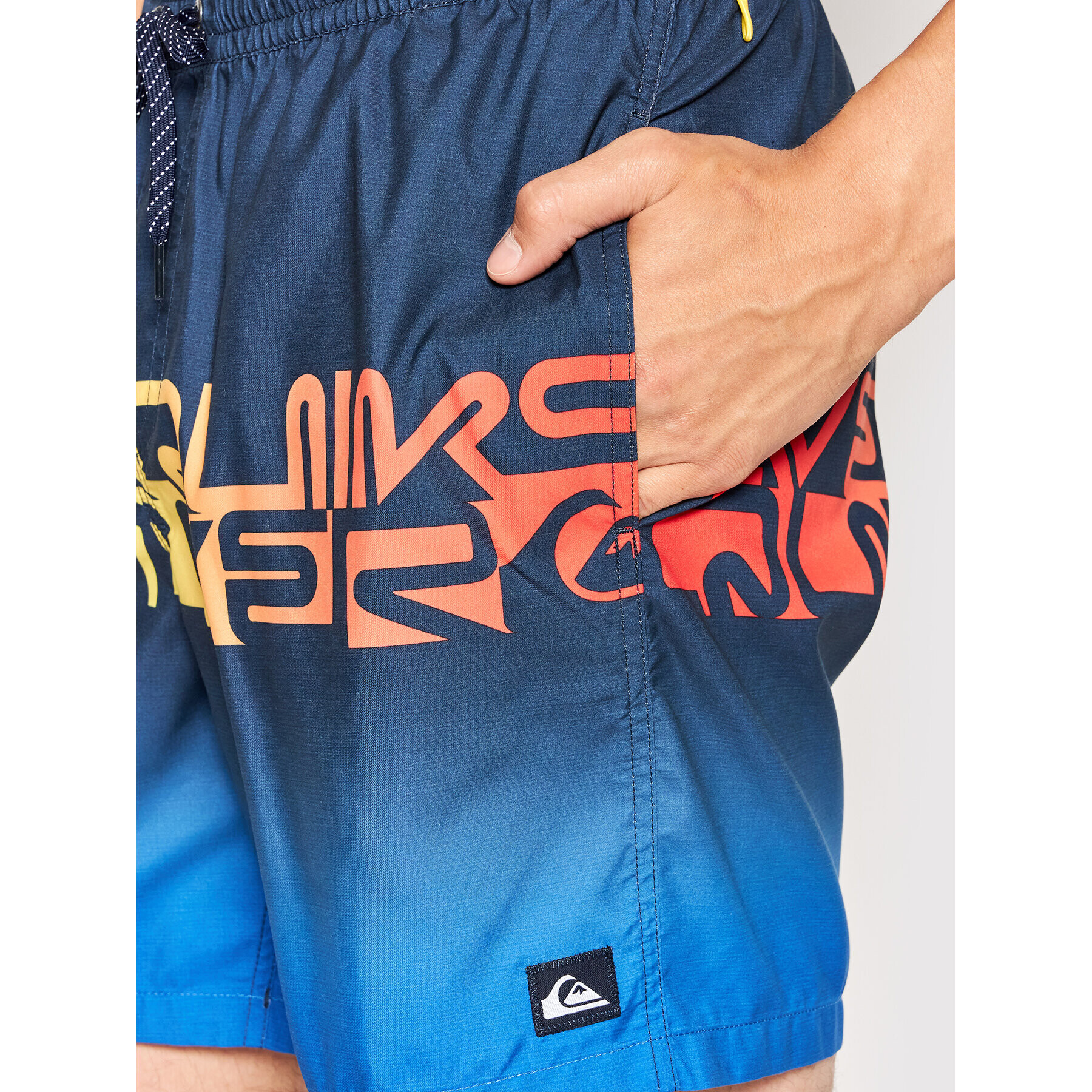 Quiksilver Kopalne hlače Word Block EQYJV03859 Mornarsko modra Regular Fit - Pepit.si