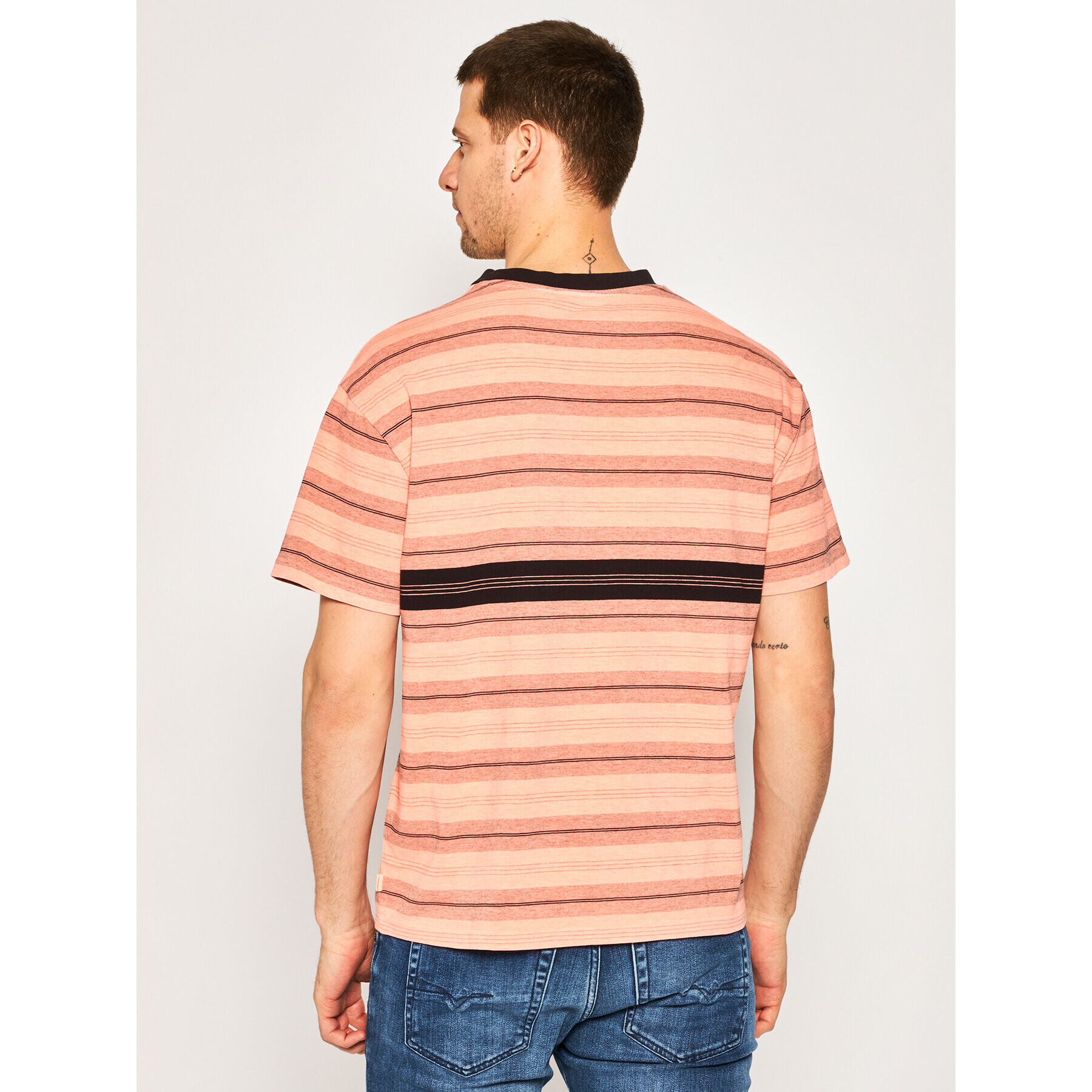 Quiksilver Majica Back On EQYKT03962 Oranžna Boxy Fit - Pepit.si