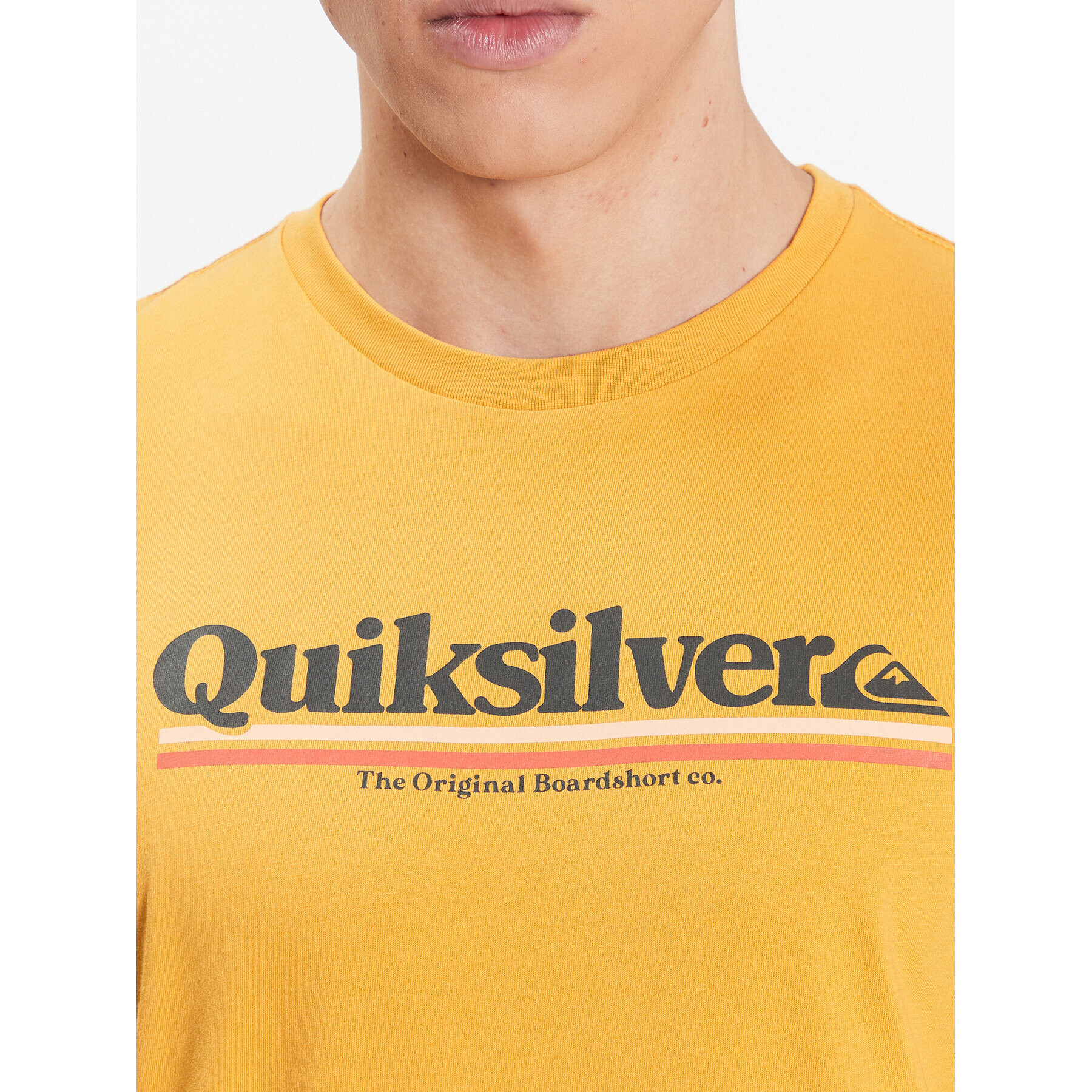 Quiksilver Majica Between The Lines EQYZT07216 Rumena Regular Fit - Pepit.si