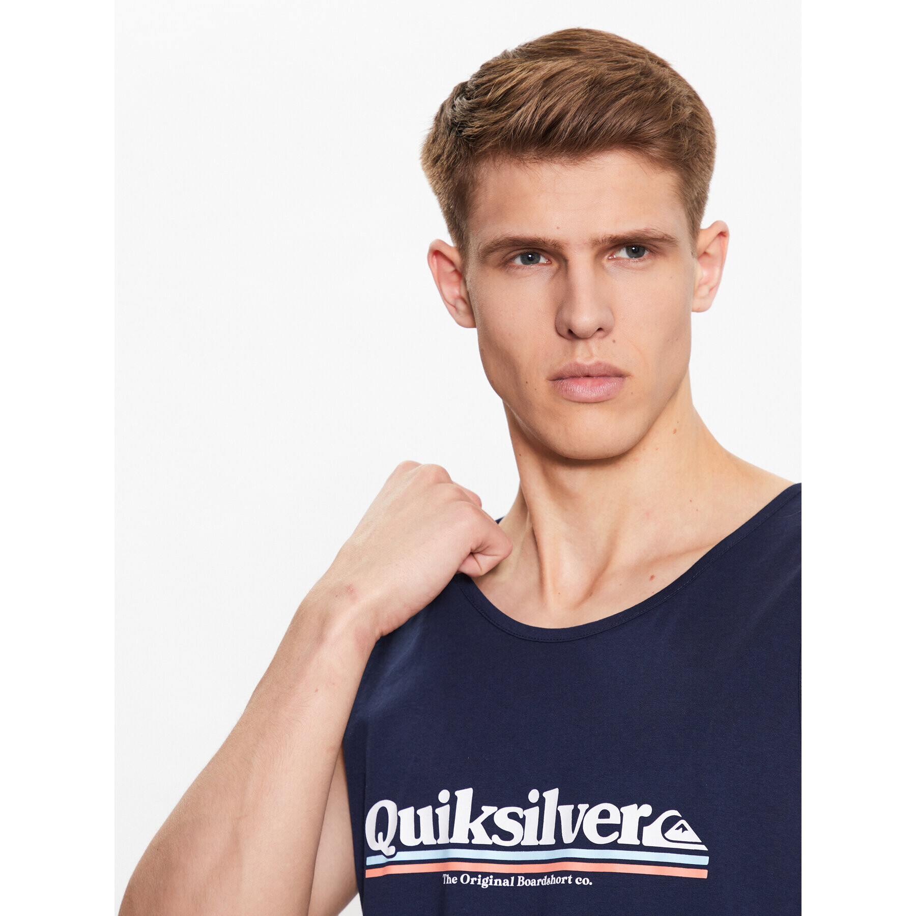 Quiksilver Majica brez rokavov Between The Lines EQYZT07237 Mornarsko modra Regular Fit - Pepit.si