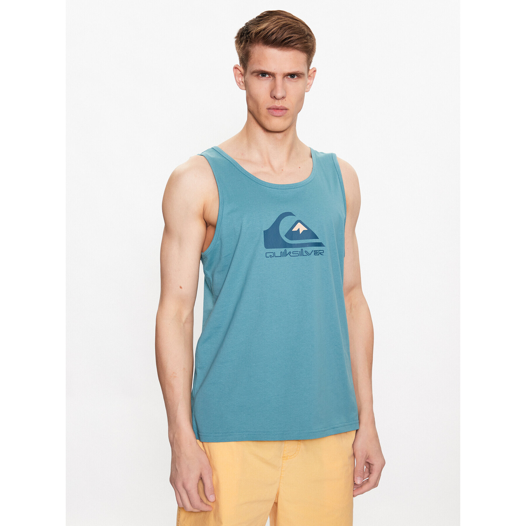 Quiksilver Majica brez rokavov Big Logo EQYZT07236 Modra Regular Fit - Pepit.si