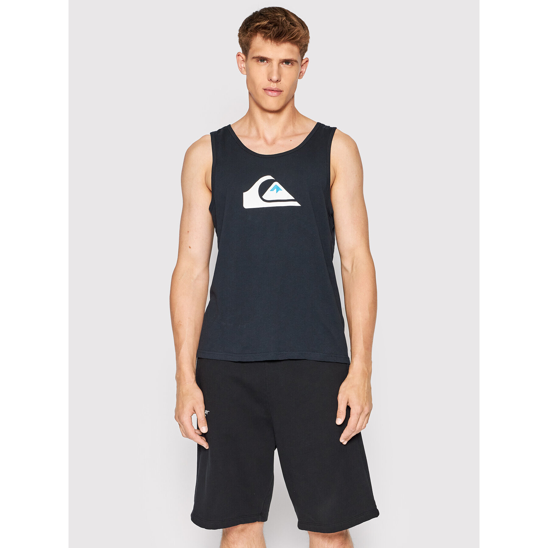 Quiksilver Majica brez rokavov Comp Logo EQYZT06675 Črna Regular Fit - Pepit.si